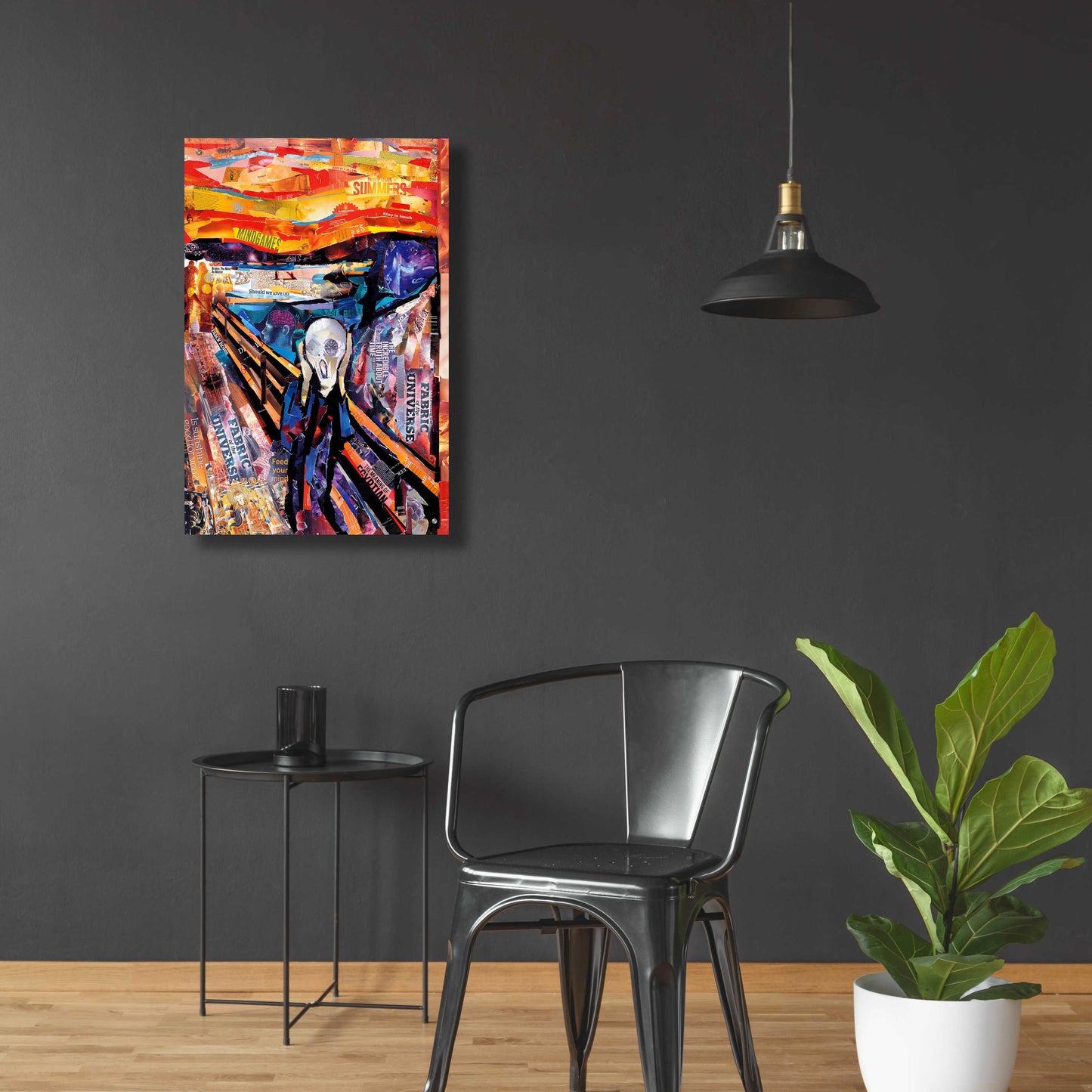 Epic Art 'The Scream' by Grey, Acrylic Glass Wall Art,24x36