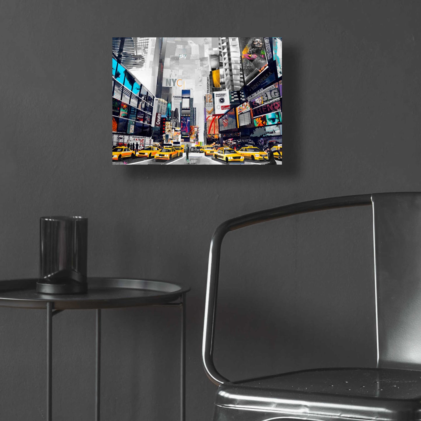 Epic Art 'Times Square' by Grey, Acrylic Glass Wall Art,16x12