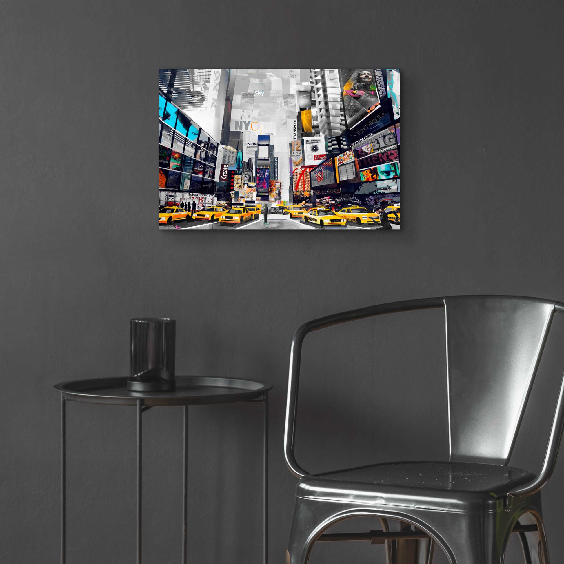 Epic Art 'Times Square' by Grey, Acrylic Glass Wall Art,24x16