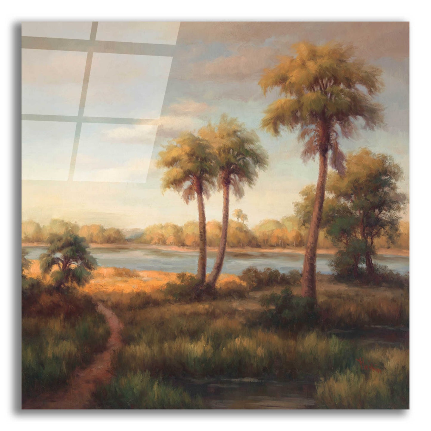 Epic Art 'In the Tropics I' by Haibin, Acrylic Glass Wall Art,12x12