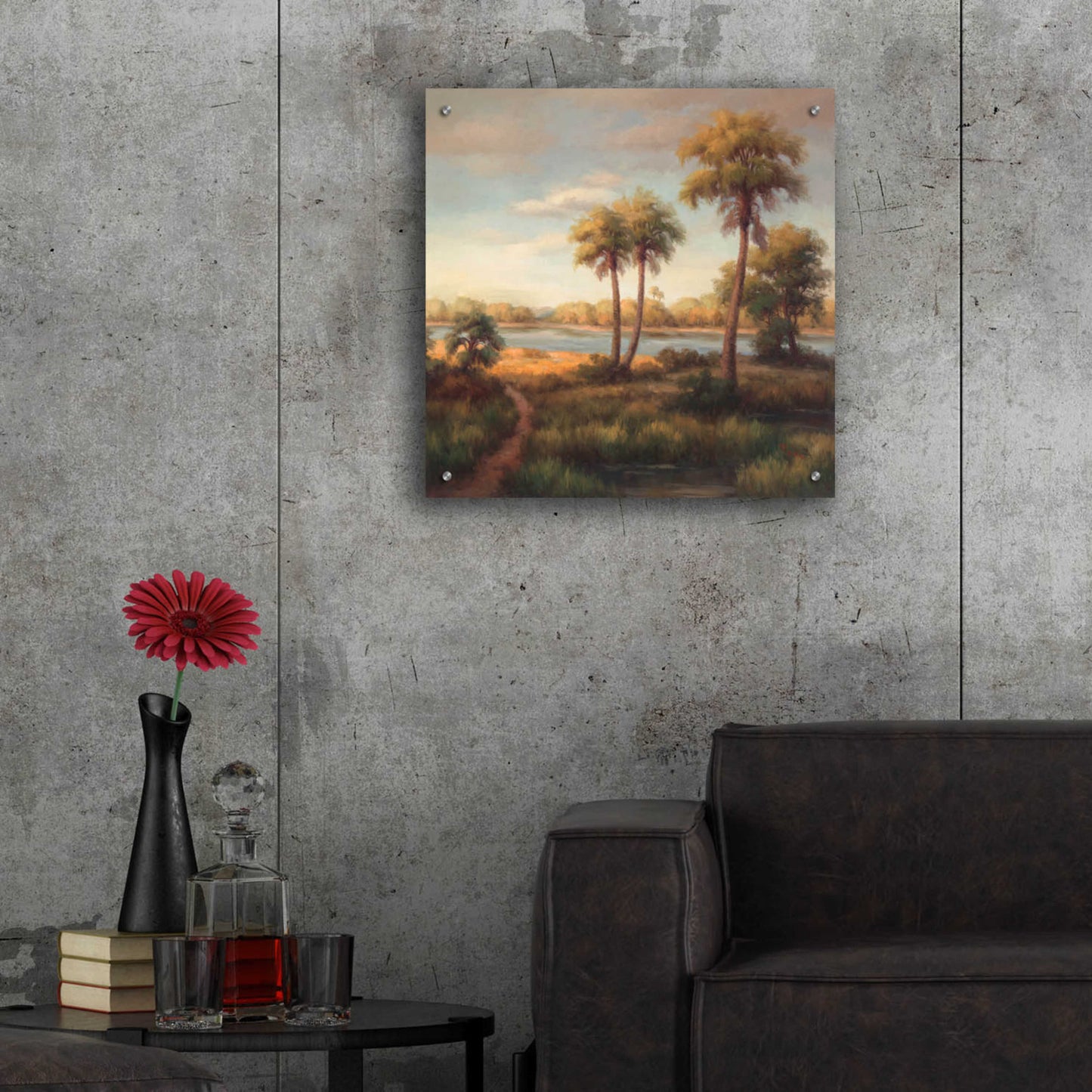 Epic Art 'In the Tropics I' by Haibin, Acrylic Glass Wall Art,24x24