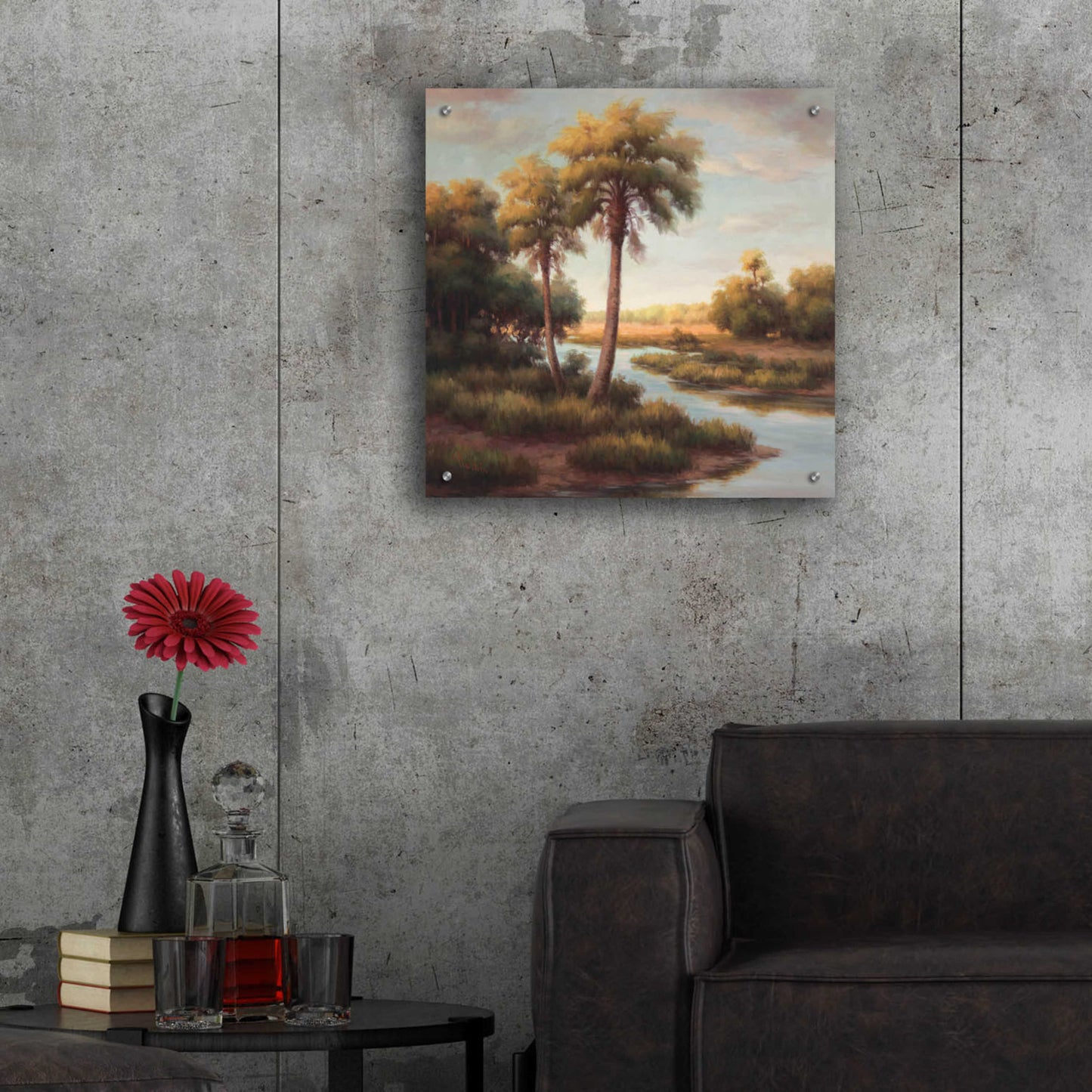 Epic Art 'In the Tropics II' by Haibin, Acrylic Glass Wall Art,24x24