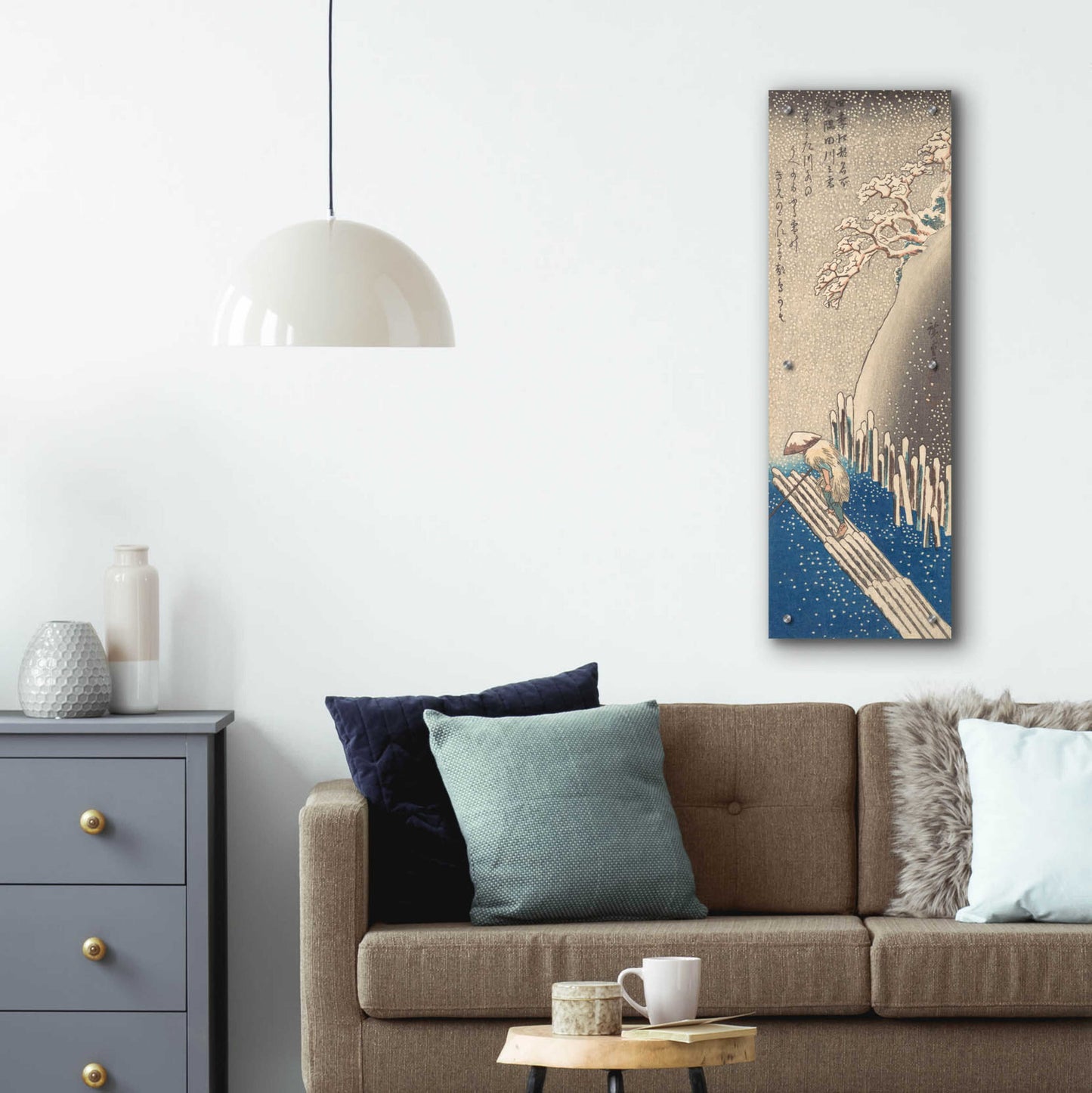 Epic Art 'Sumida River in the Snow' by Hiroshige, Acrylic Glass Wall Art,12x36