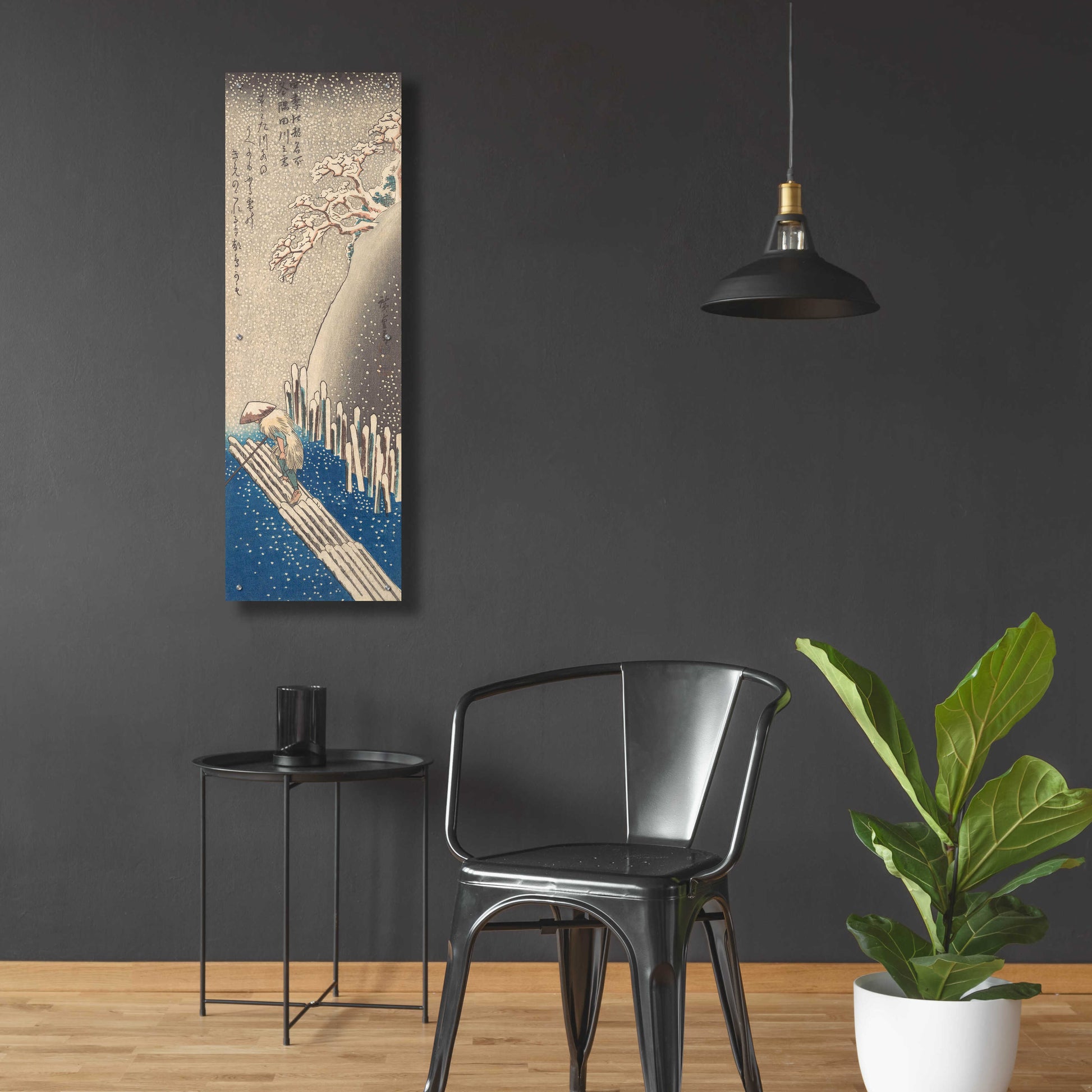 Epic Art 'Sumida River in the Snow' by Hiroshige, Acrylic Glass Wall Art,16x48