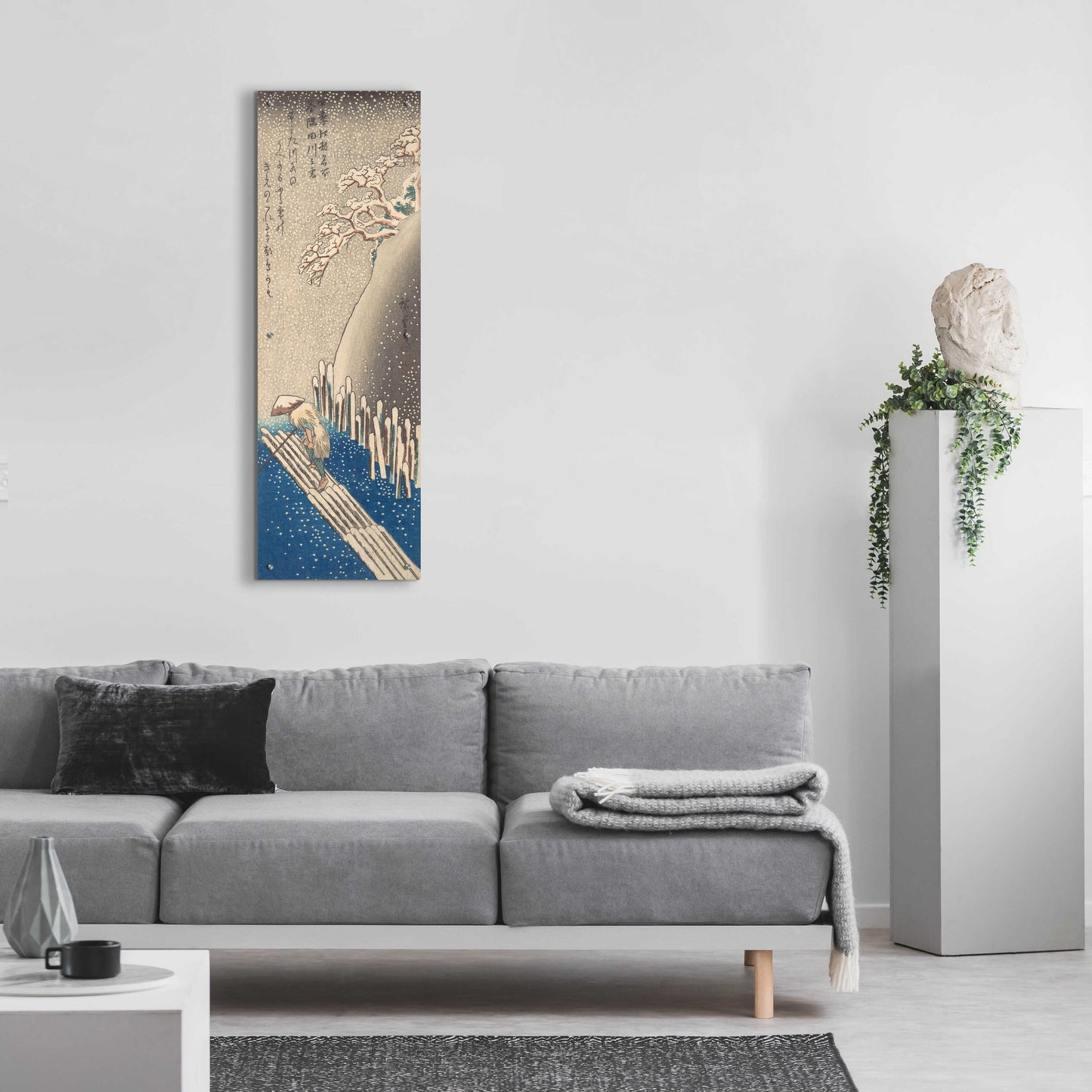 Epic Art 'Sumida River in the Snow' by Hiroshige, Acrylic Glass Wall Art,16x48