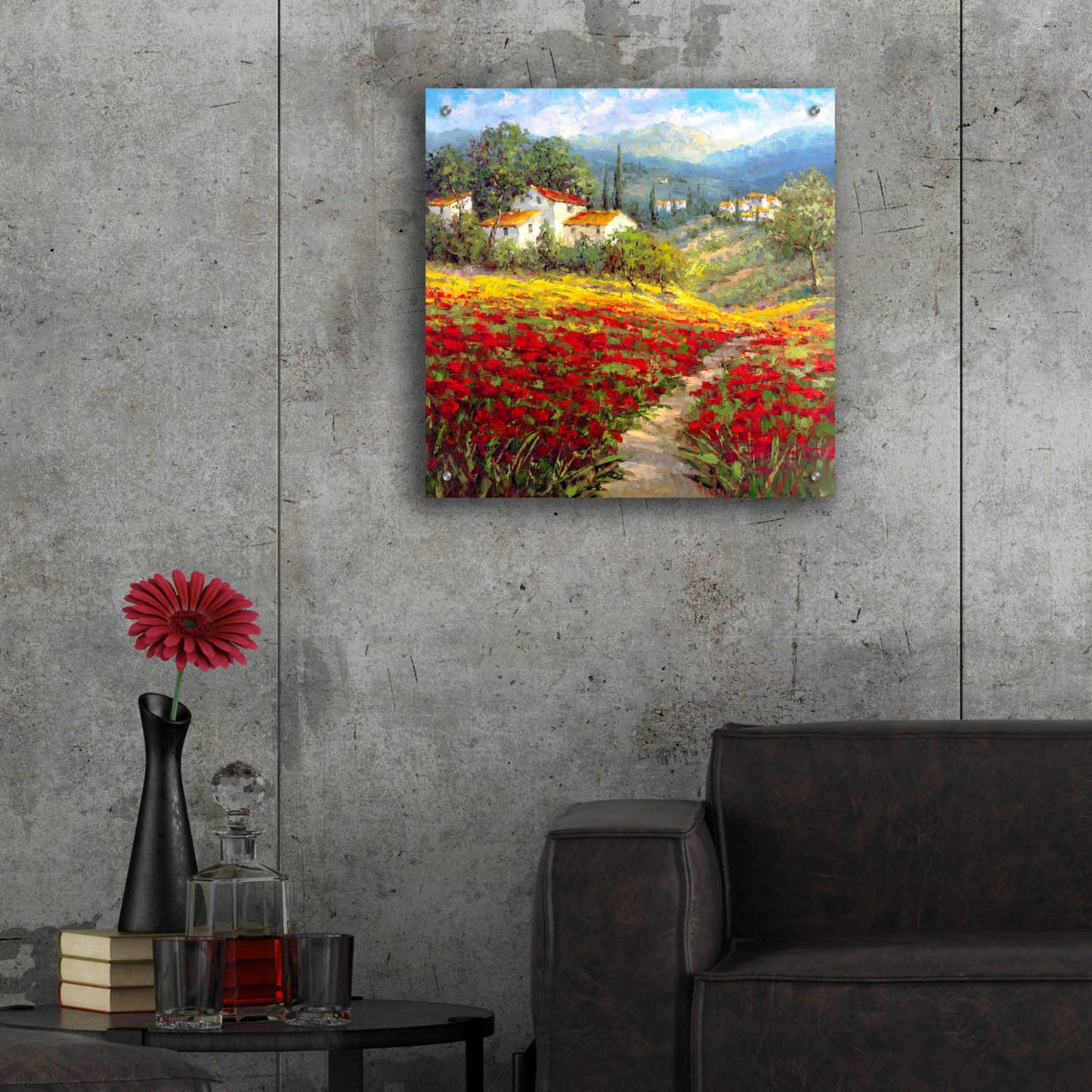 Epic Art 'Fleur du Pays I' by Hulsey, Acrylic Glass Wall Art,24x24