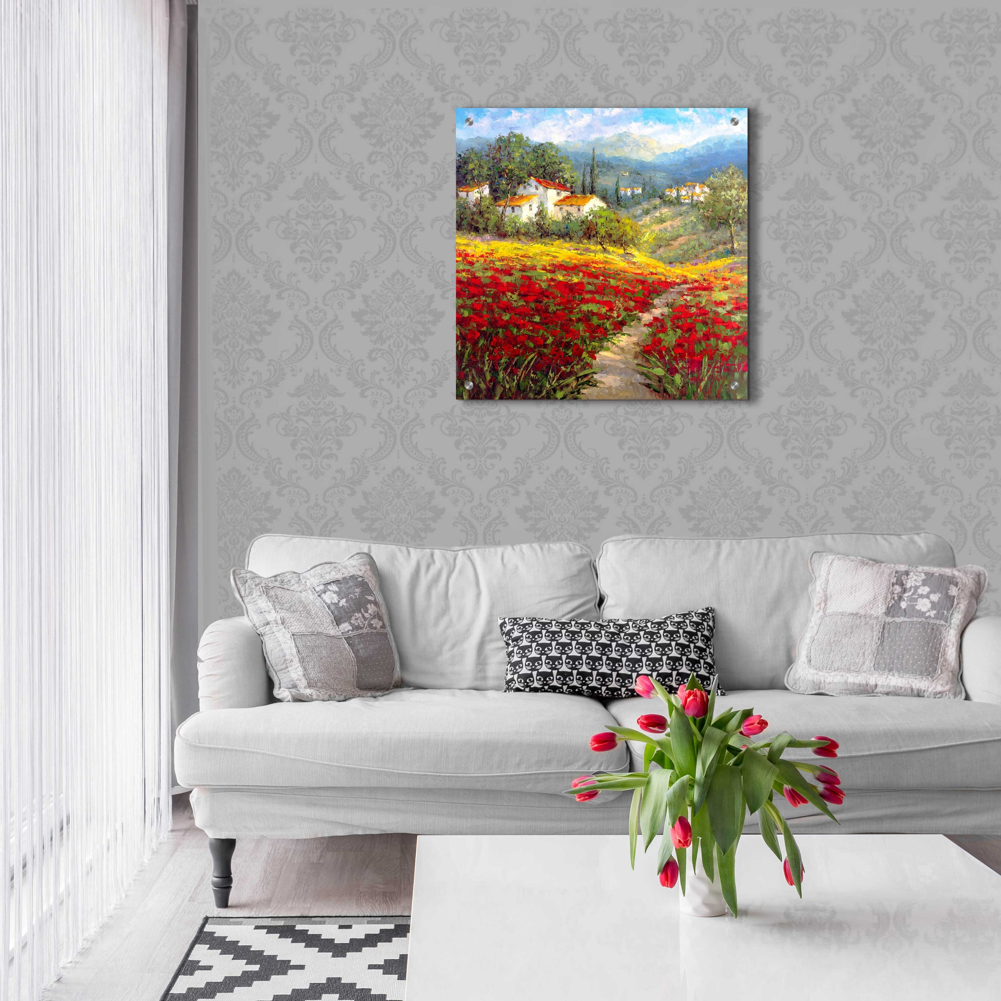 Epic Art 'Fleur du Pays I' by Hulsey, Acrylic Glass Wall Art,24x24