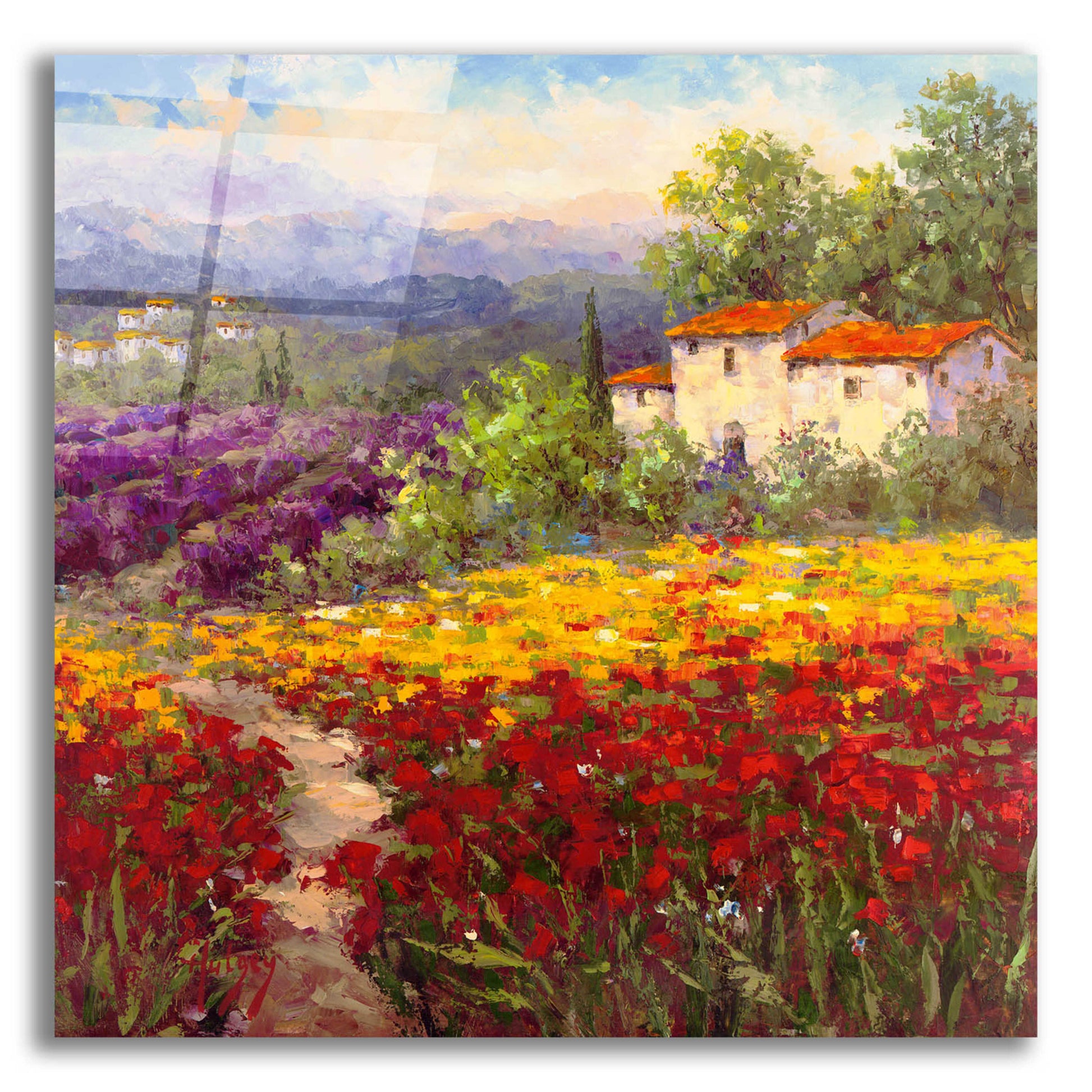 Epic Art 'Fleur du Pays II' by Hulsey, Acrylic Glass Wall Art,12x12