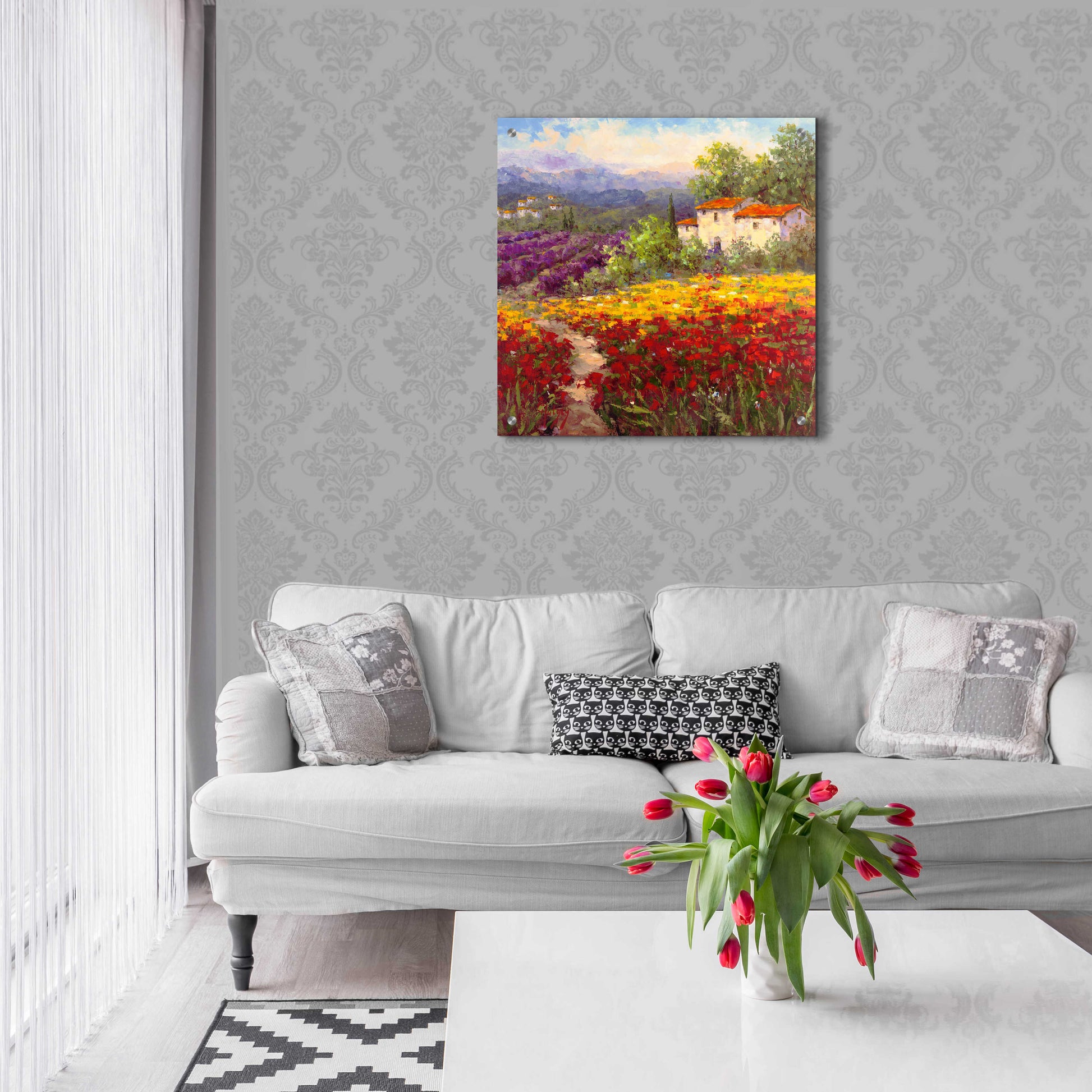 Epic Art 'Fleur du Pays II' by Hulsey, Acrylic Glass Wall Art,24x24