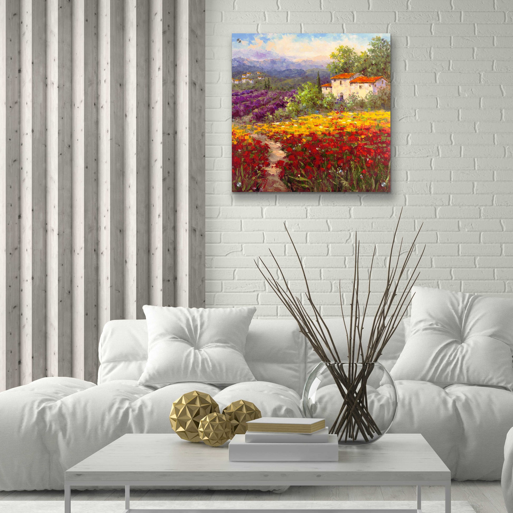 Epic Art 'Fleur du Pays II' by Hulsey, Acrylic Glass Wall Art,24x24