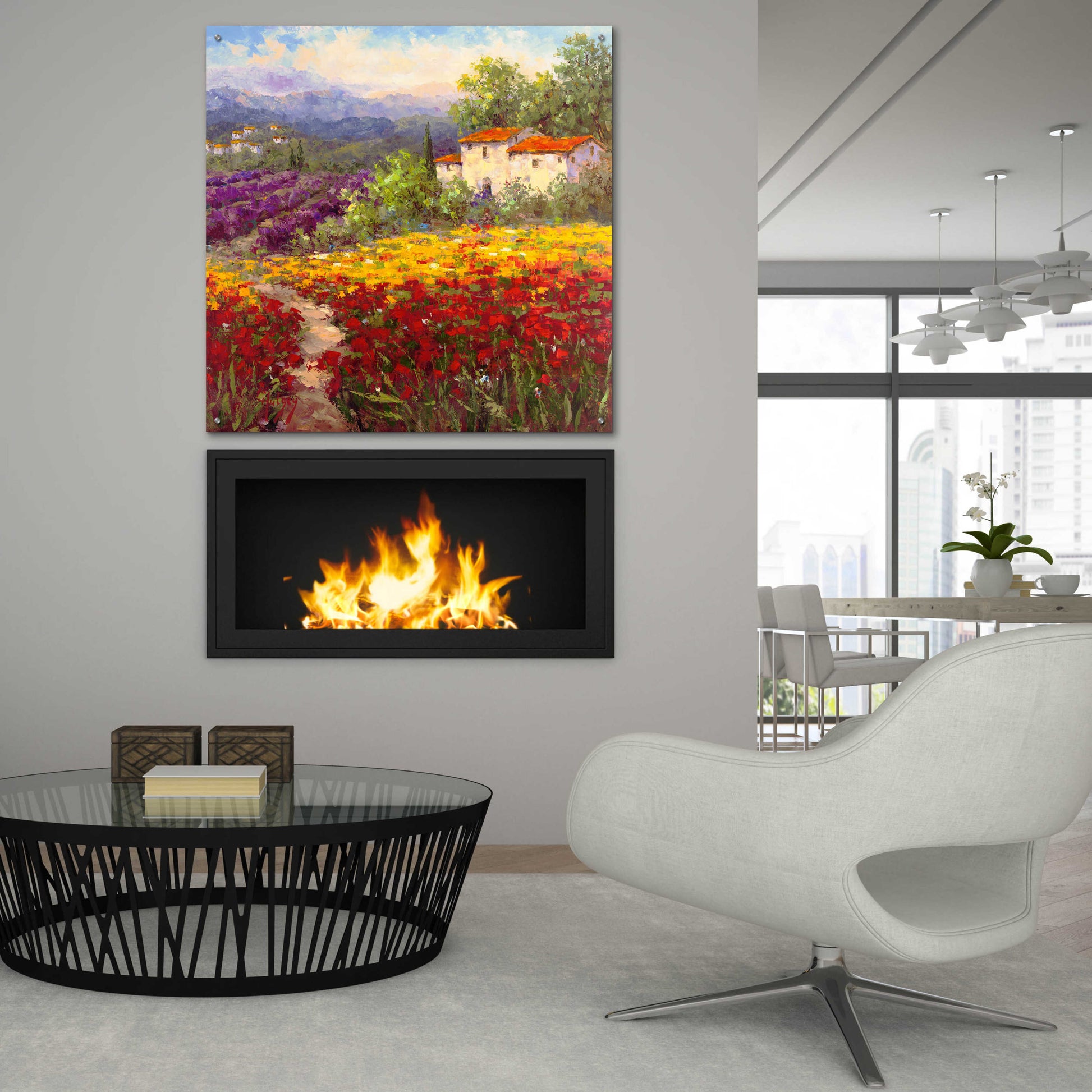 Epic Art 'Fleur du Pays II' by Hulsey, Acrylic Glass Wall Art,36x36