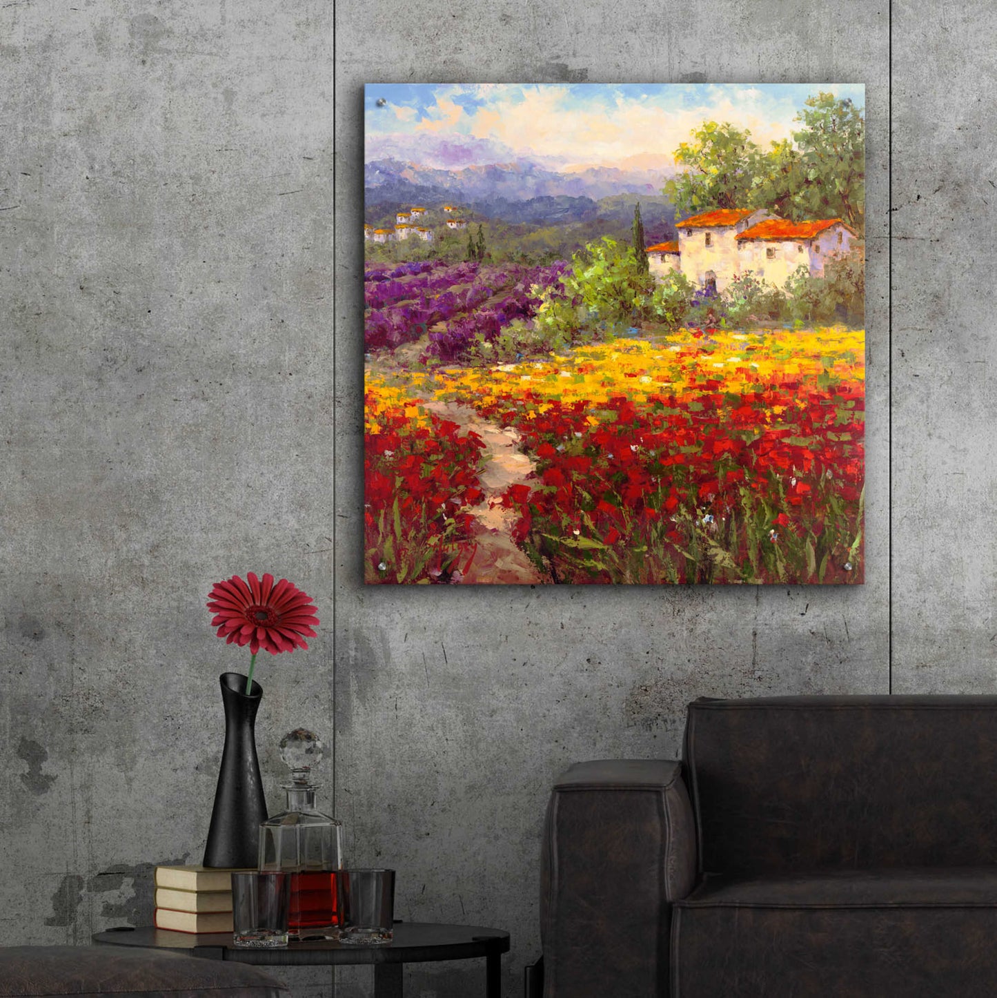 Epic Art 'Fleur du Pays II' by Hulsey, Acrylic Glass Wall Art,36x36