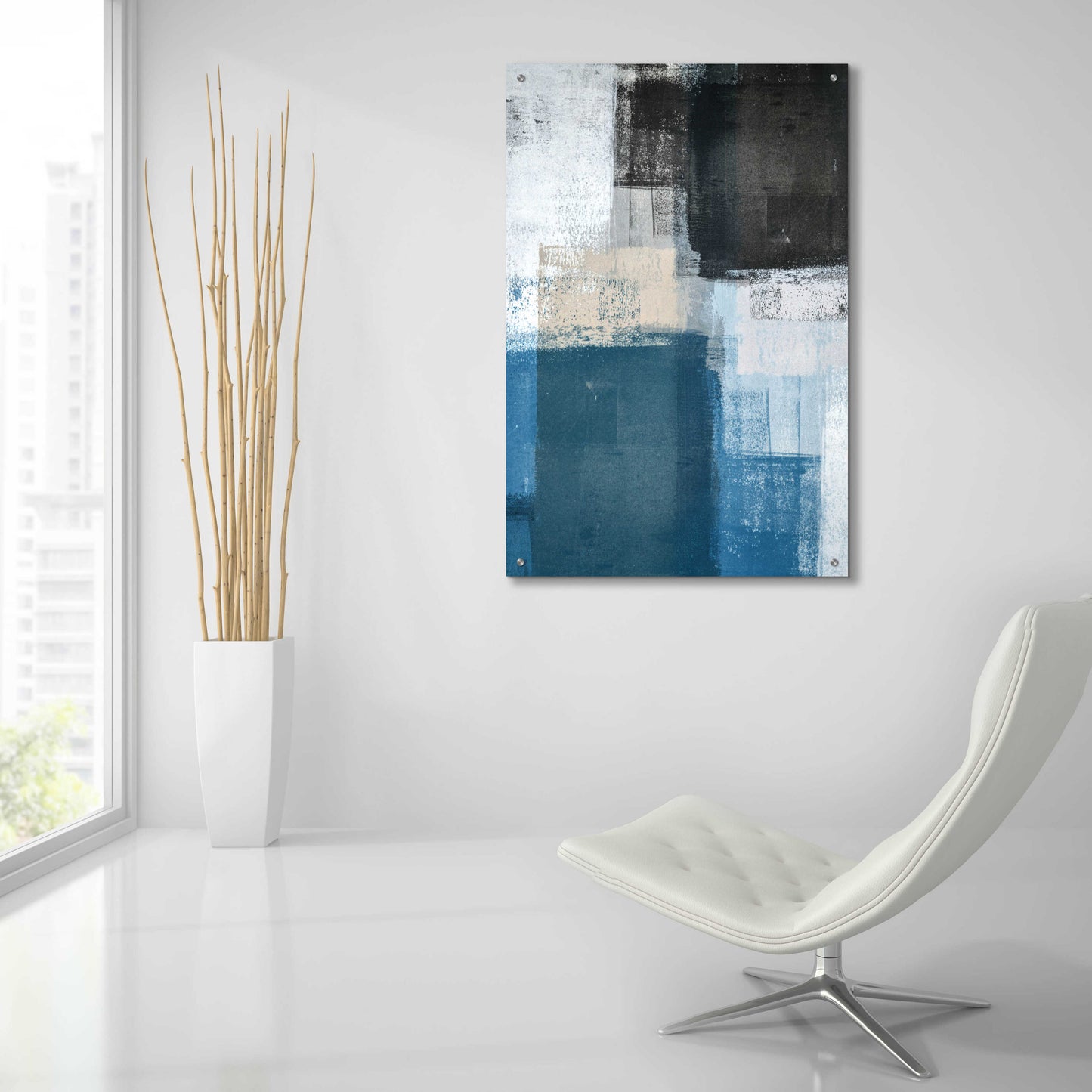 Epic Art 'Abstract Blue II' by Incado, Acrylic Glass Wall Art,24x36