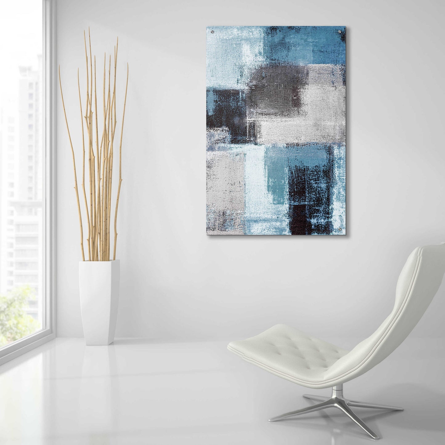 Epic Art 'Abstract Blue III' by Incado, Acrylic Glass Wall Art,24x36