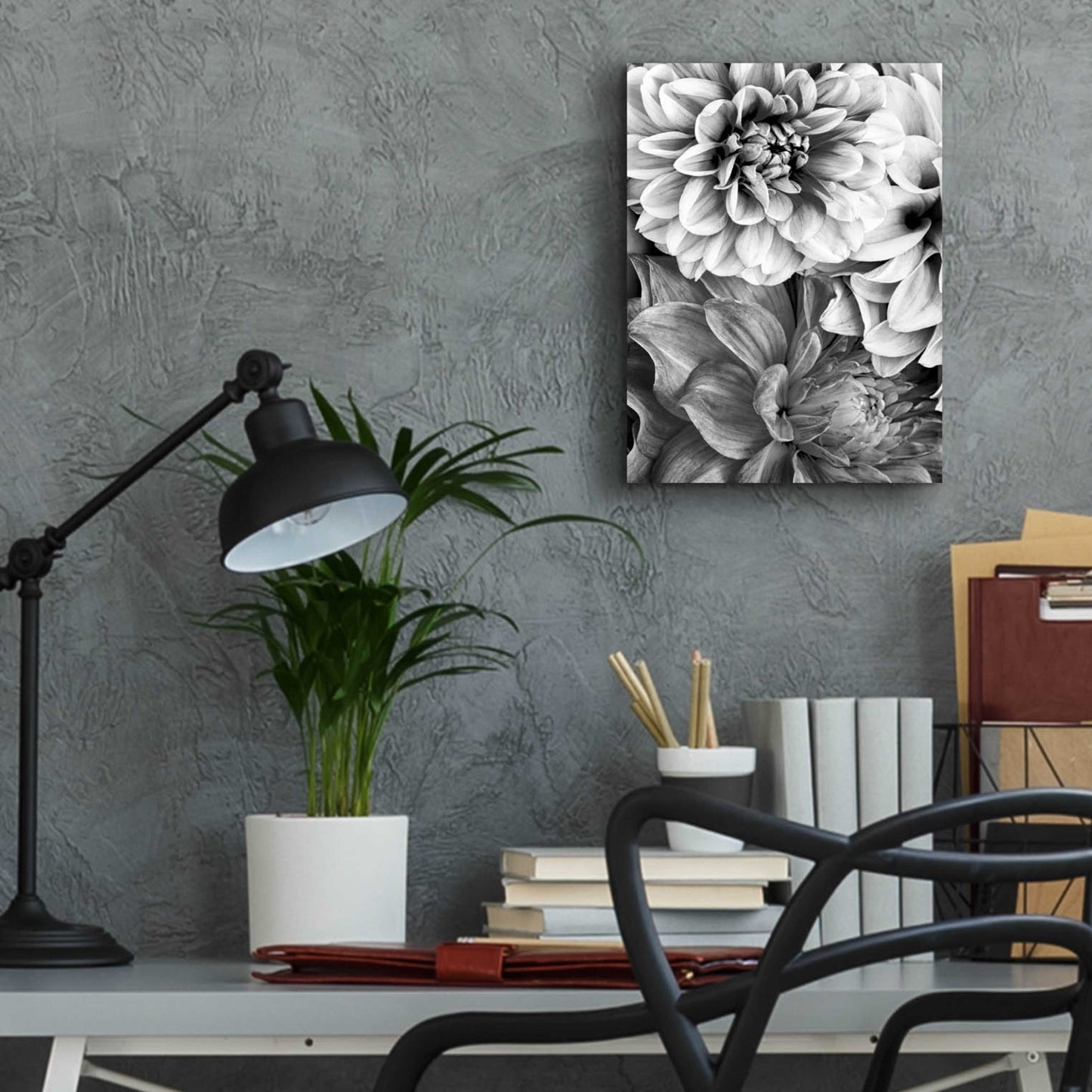 Epic Art 'B&W Flower 2' by Incado, Acrylic Glass Wall Art,12x16