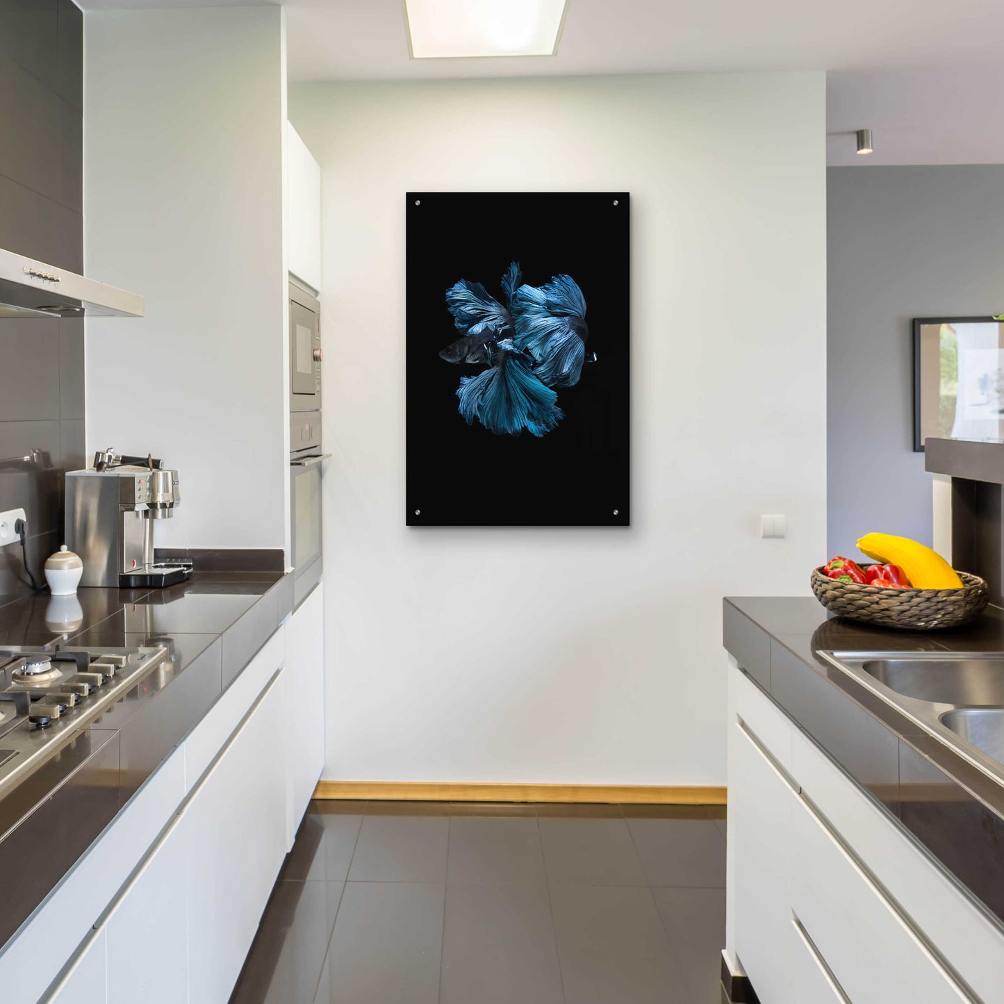 Epic Art 'Blue Betta' by Incado, Acrylic Glass Wall Art,24x36