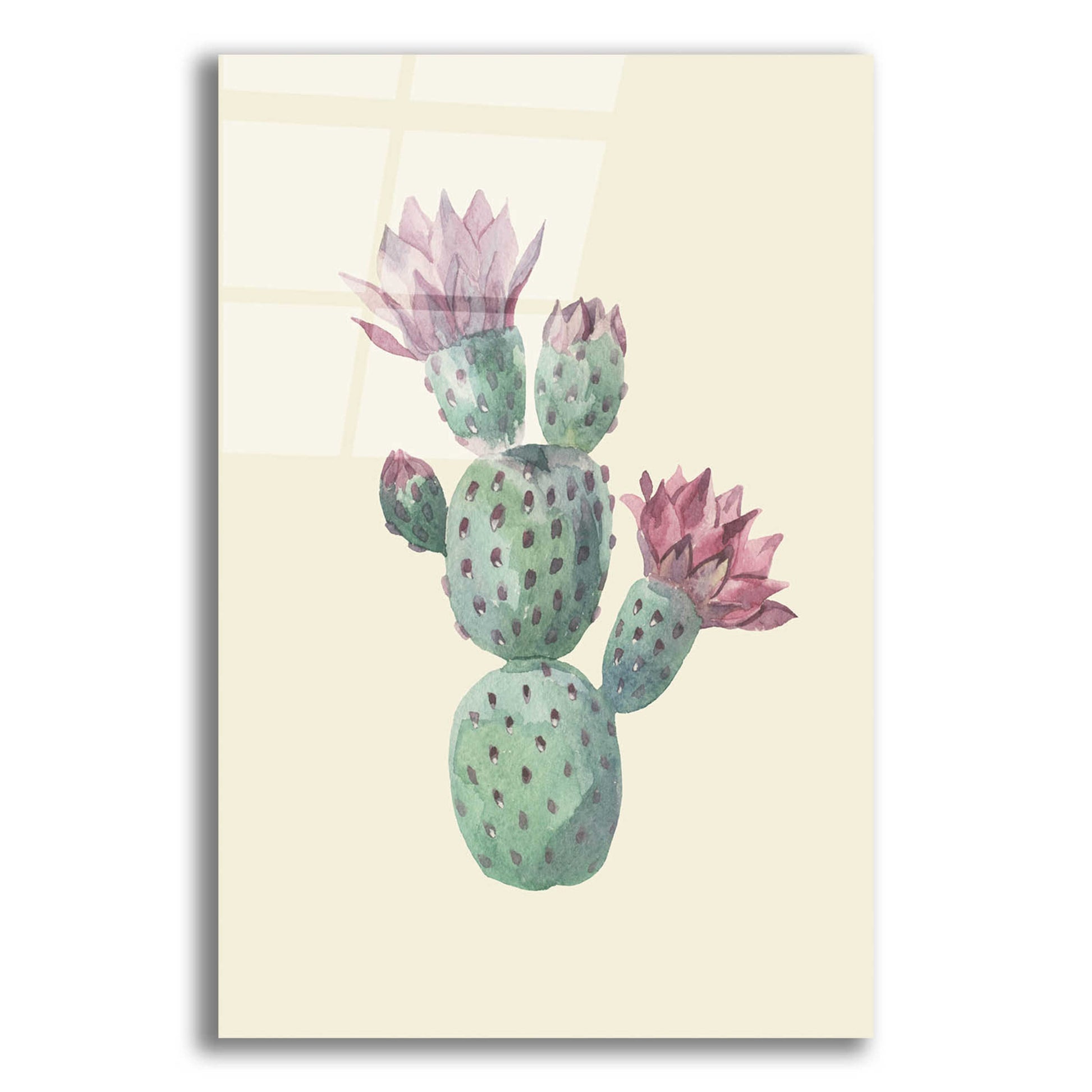 Epic Art 'Cactus on Yellow' by Incado, Acrylic Glass Wall Art