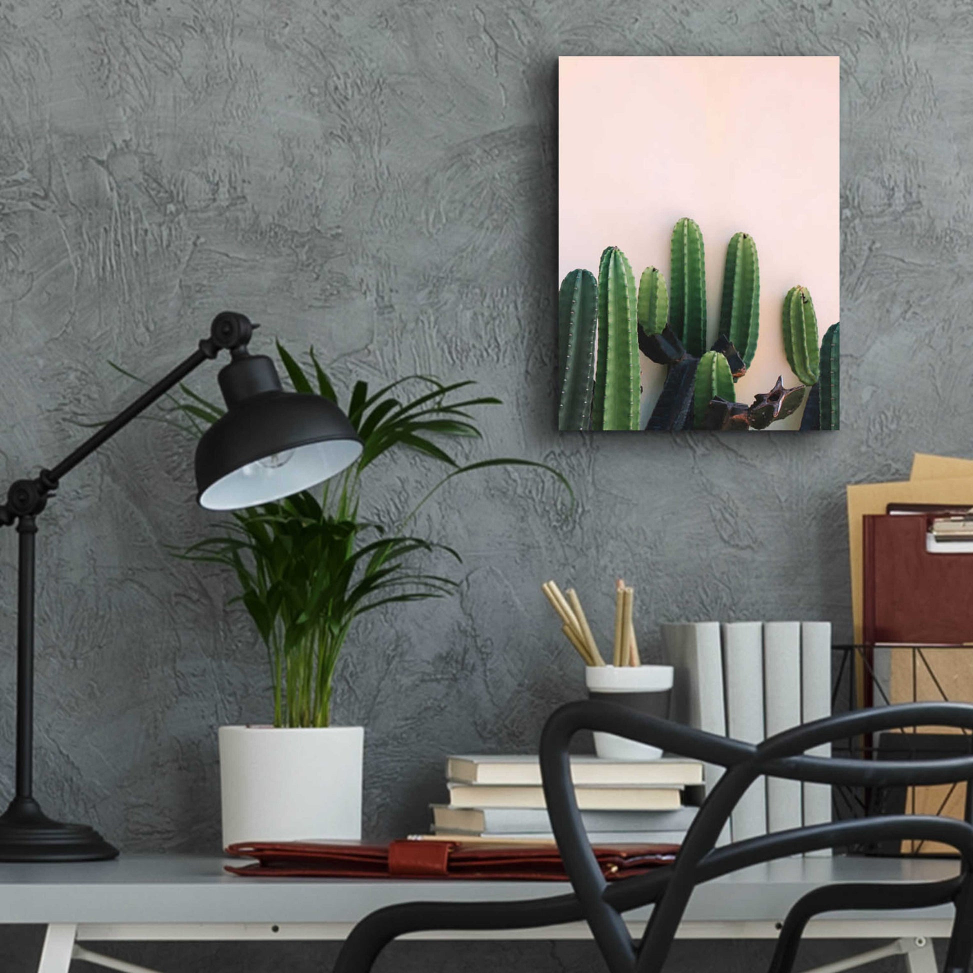 Epic Art 'Cactus on Pink' by Incado, Acrylic Glass Wall Art,12x16