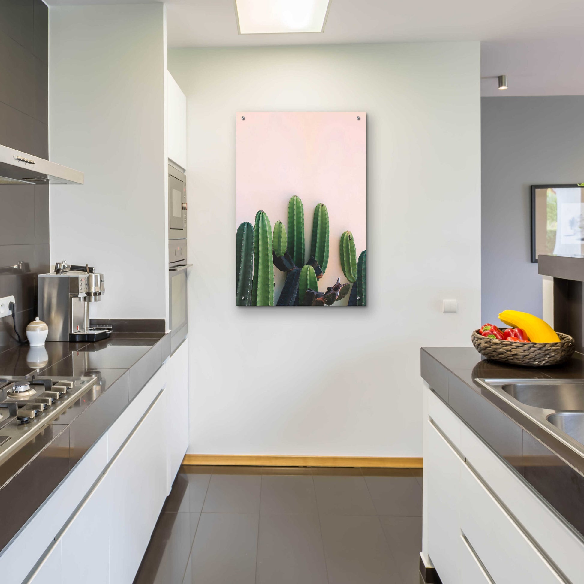 Epic Art 'Cactus on Pink' by Incado, Acrylic Glass Wall Art,24x36