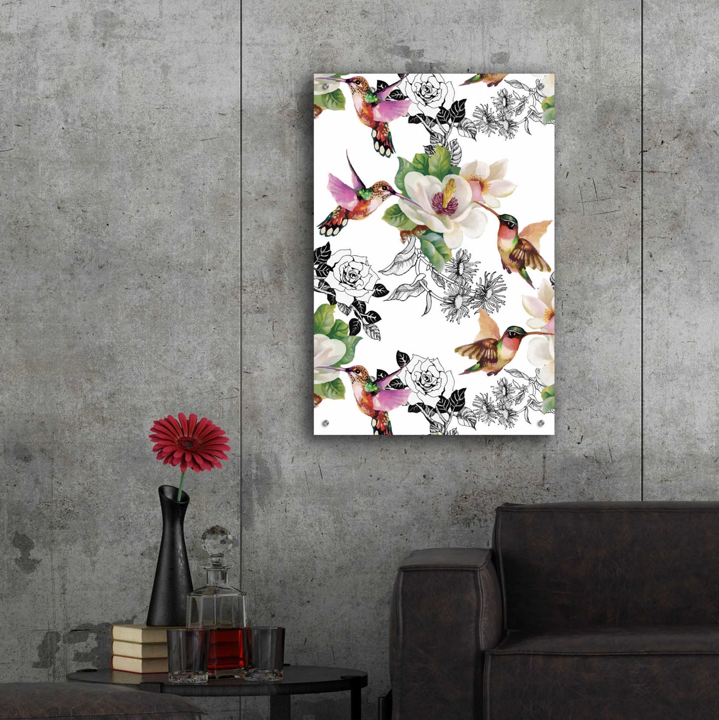 Epic Art 'Colibris' by Incado, Acrylic Glass Wall Art,24x36