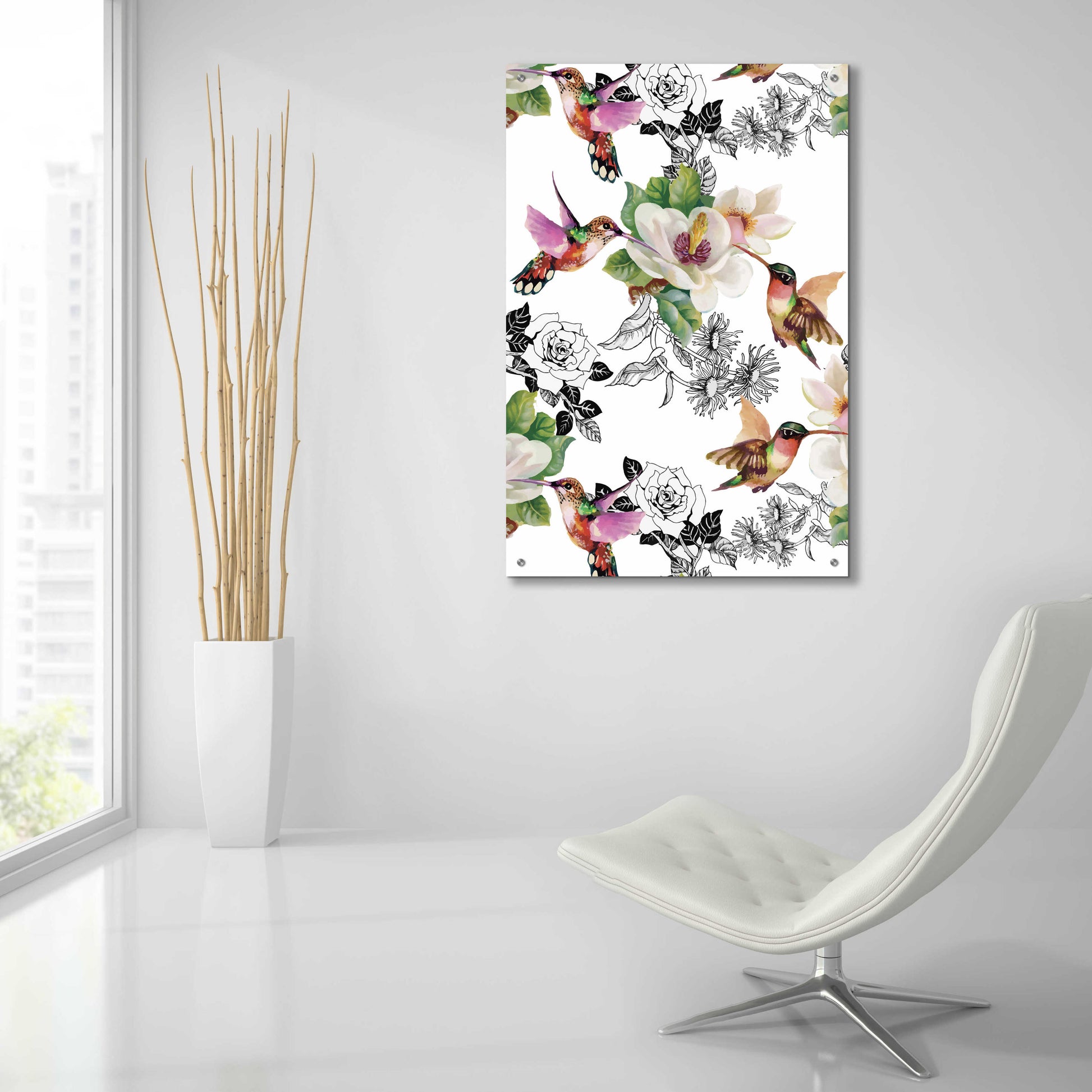 Epic Art 'Colibris' by Incado, Acrylic Glass Wall Art,24x36