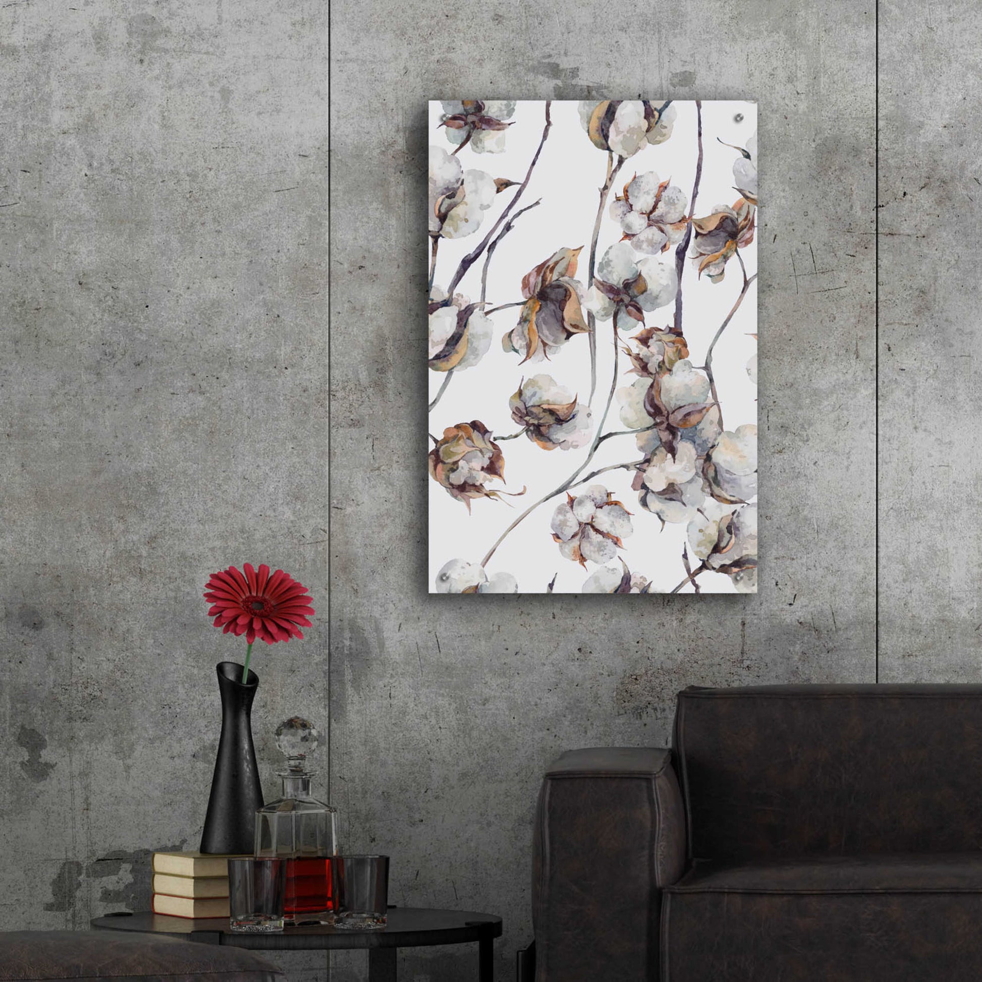 Epic Art 'Cotton I' by Incado, Acrylic Glass Wall Art,24x36