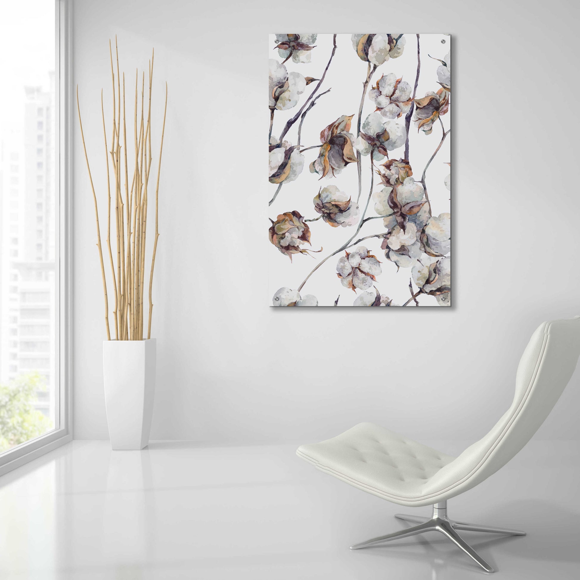 Epic Art 'Cotton I' by Incado, Acrylic Glass Wall Art,24x36