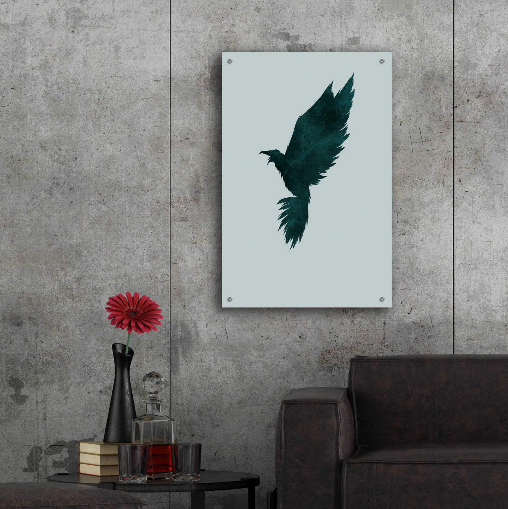 Epic Art 'Crow' by Incado, Acrylic Glass Wall Art,24x36