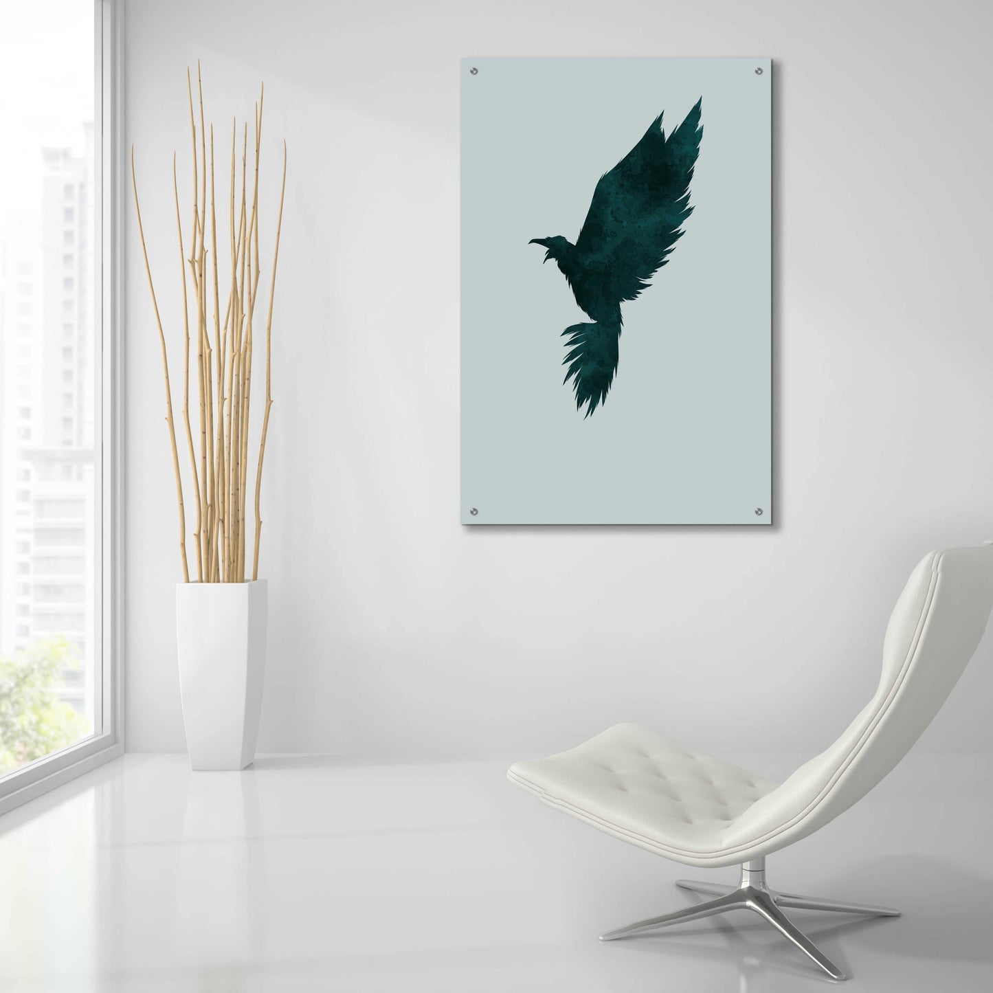 Epic Art 'Crow' by Incado, Acrylic Glass Wall Art,24x36