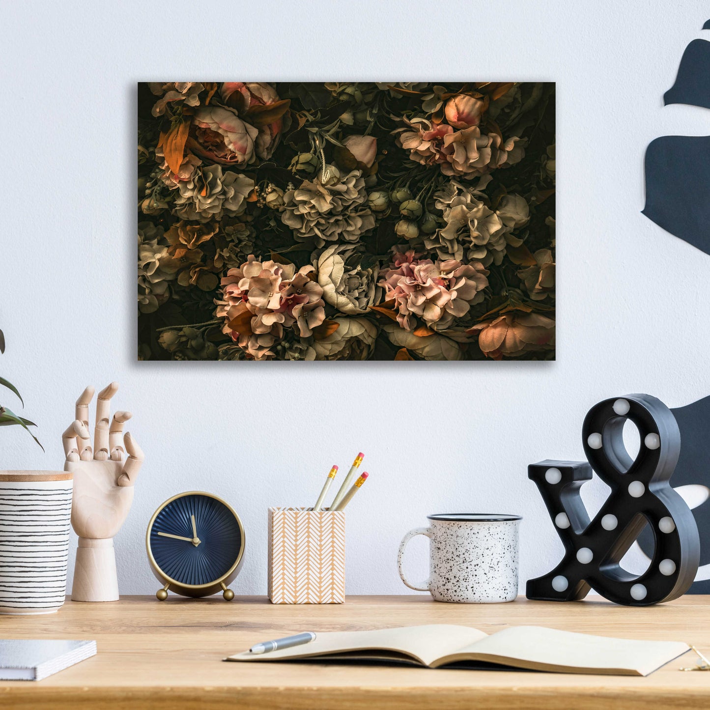 Epic Art 'Dark Floral Arrangement' by Incado, Acrylic Glass Wall Art,16x12