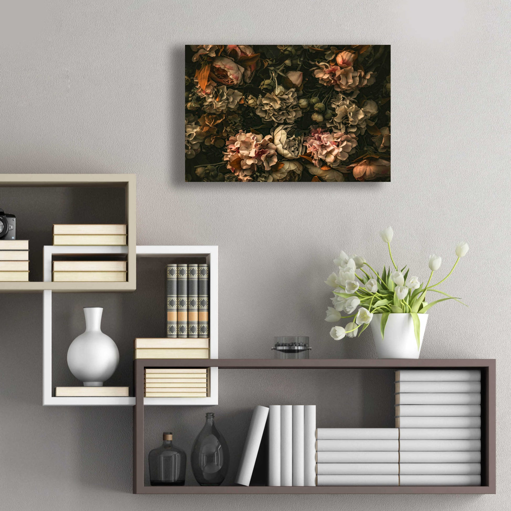 Epic Art 'Dark Floral Arrangement' by Incado, Acrylic Glass Wall Art,24x16