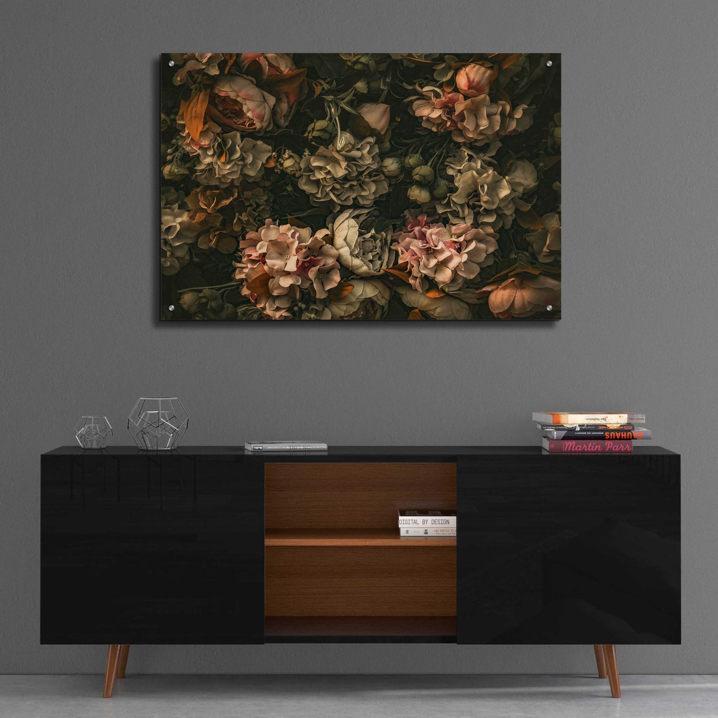 Epic Art 'Dark Floral Arrangement' by Incado, Acrylic Glass Wall Art,36x24