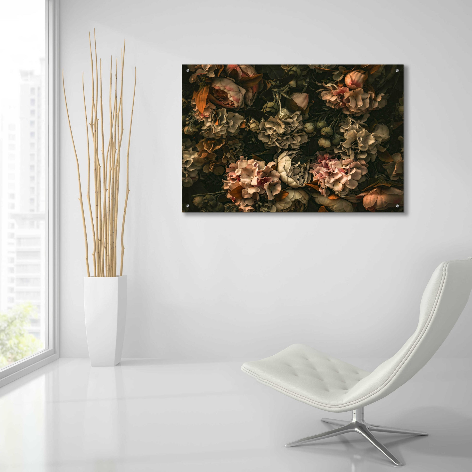 Epic Art 'Dark Floral Arrangement' by Incado, Acrylic Glass Wall Art,36x24