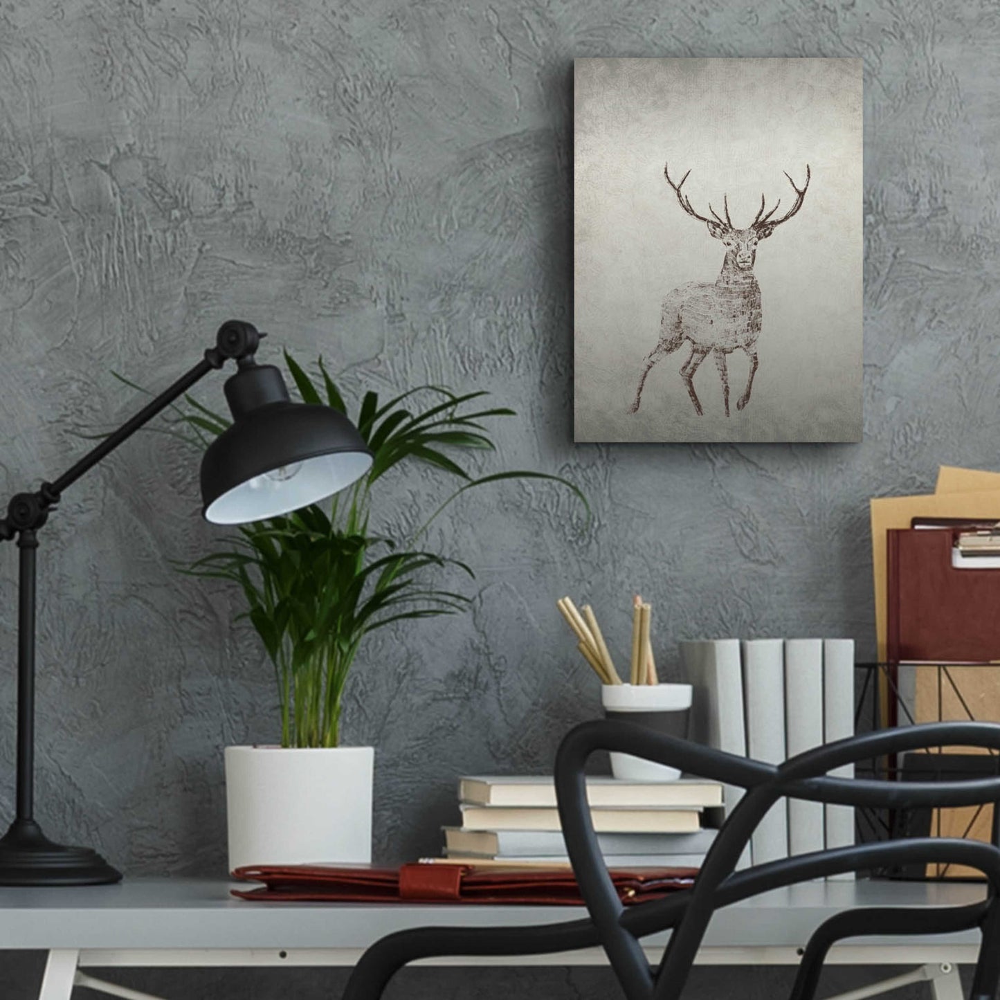 Epic Art 'Deer' by Incado, Acrylic Glass Wall Art,12x16