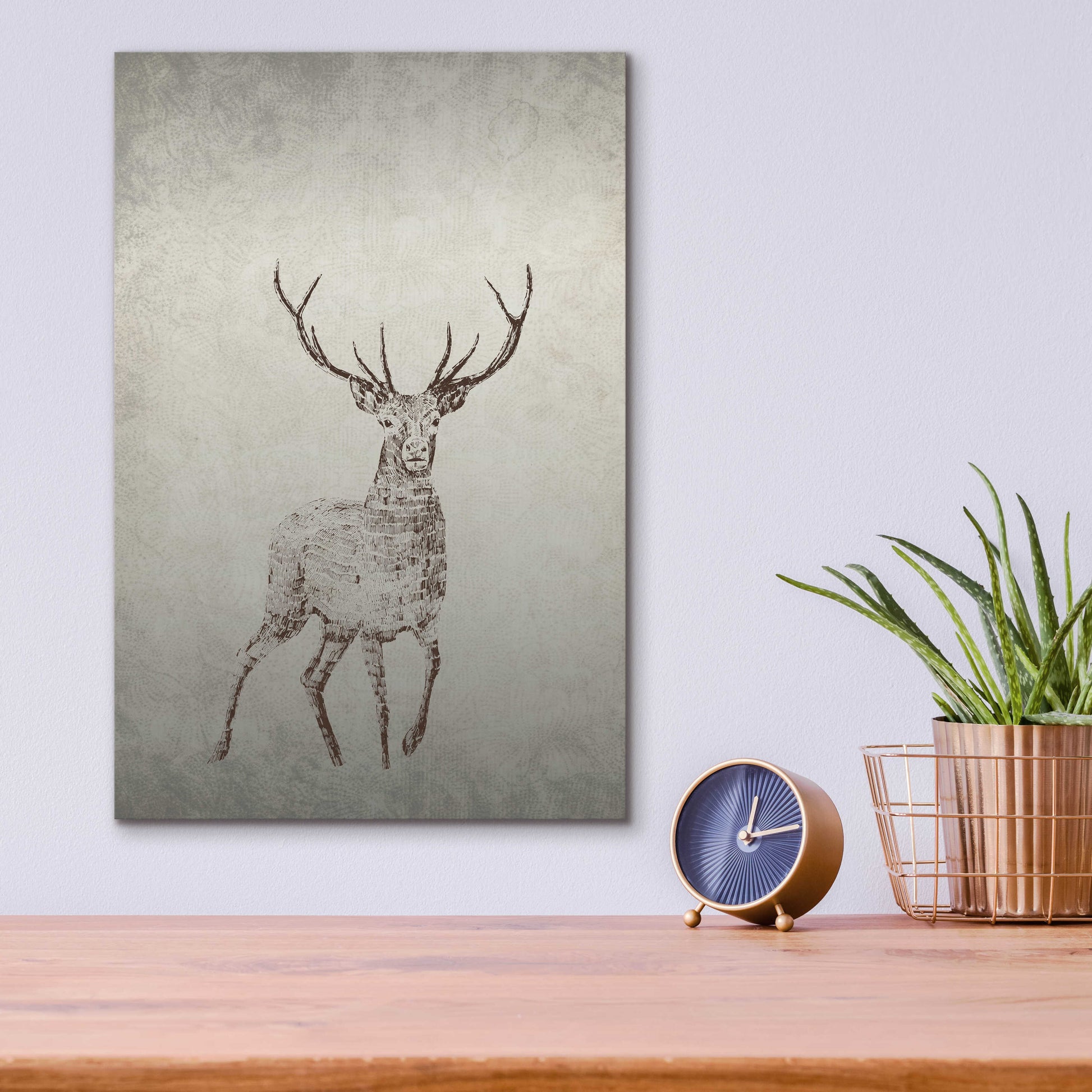 Epic Art 'Deer' by Incado, Acrylic Glass Wall Art,12x16