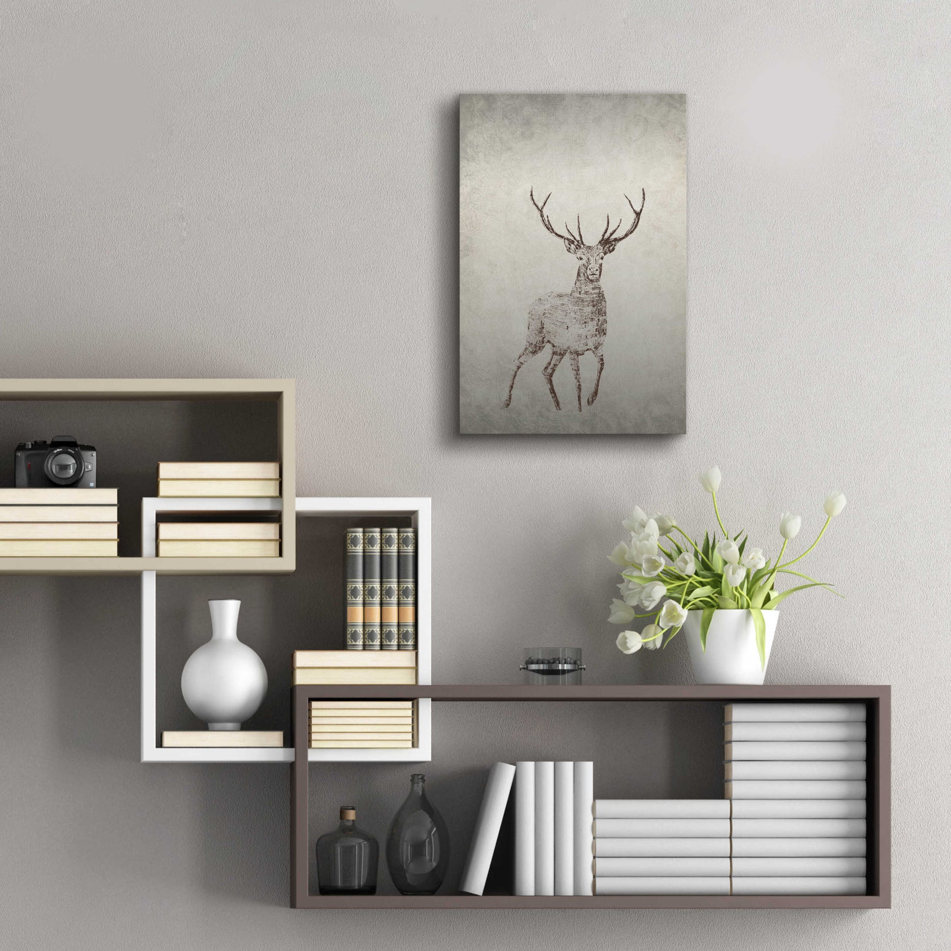 Epic Art 'Deer' by Incado, Acrylic Glass Wall Art,16x24