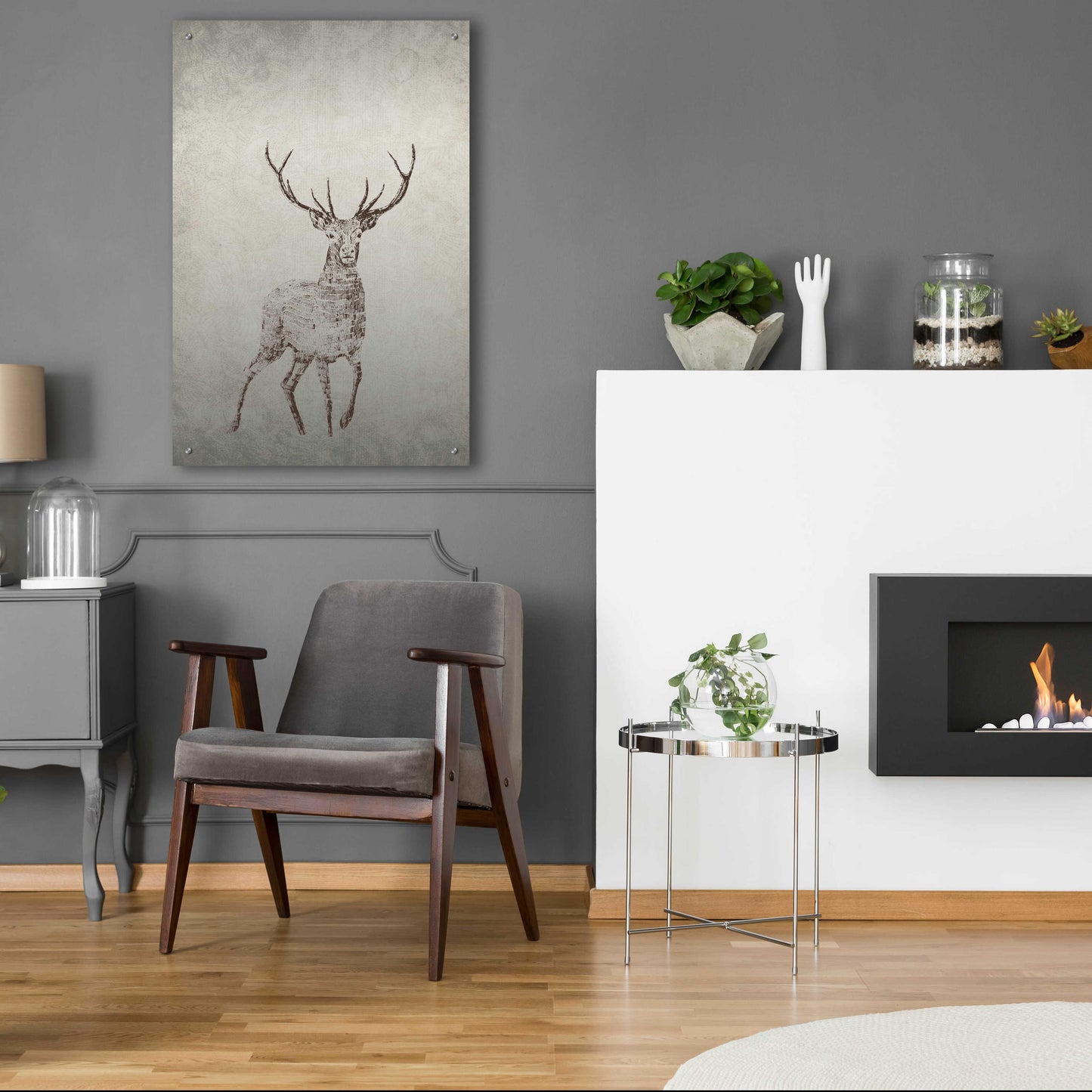 Epic Art 'Deer' by Incado, Acrylic Glass Wall Art,24x36