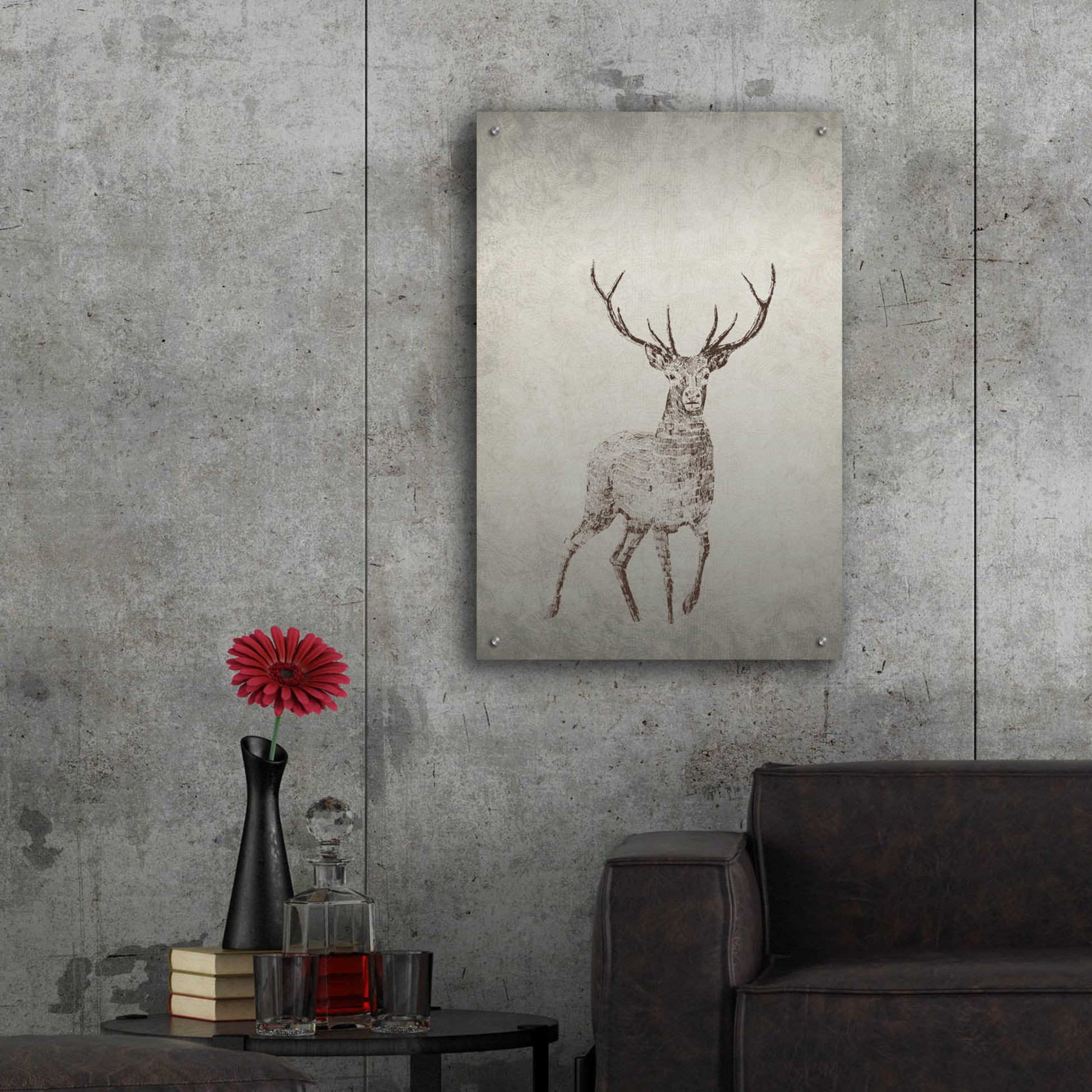 Epic Art 'Deer' by Incado, Acrylic Glass Wall Art,24x36