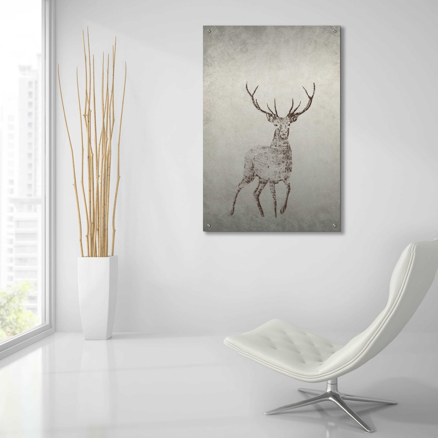 Epic Art 'Deer' by Incado, Acrylic Glass Wall Art,24x36