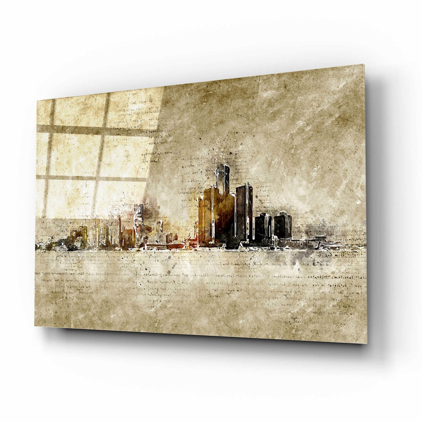 Epic Art 'Detroit' by Incado, Acrylic Glass Wall Art,16x12