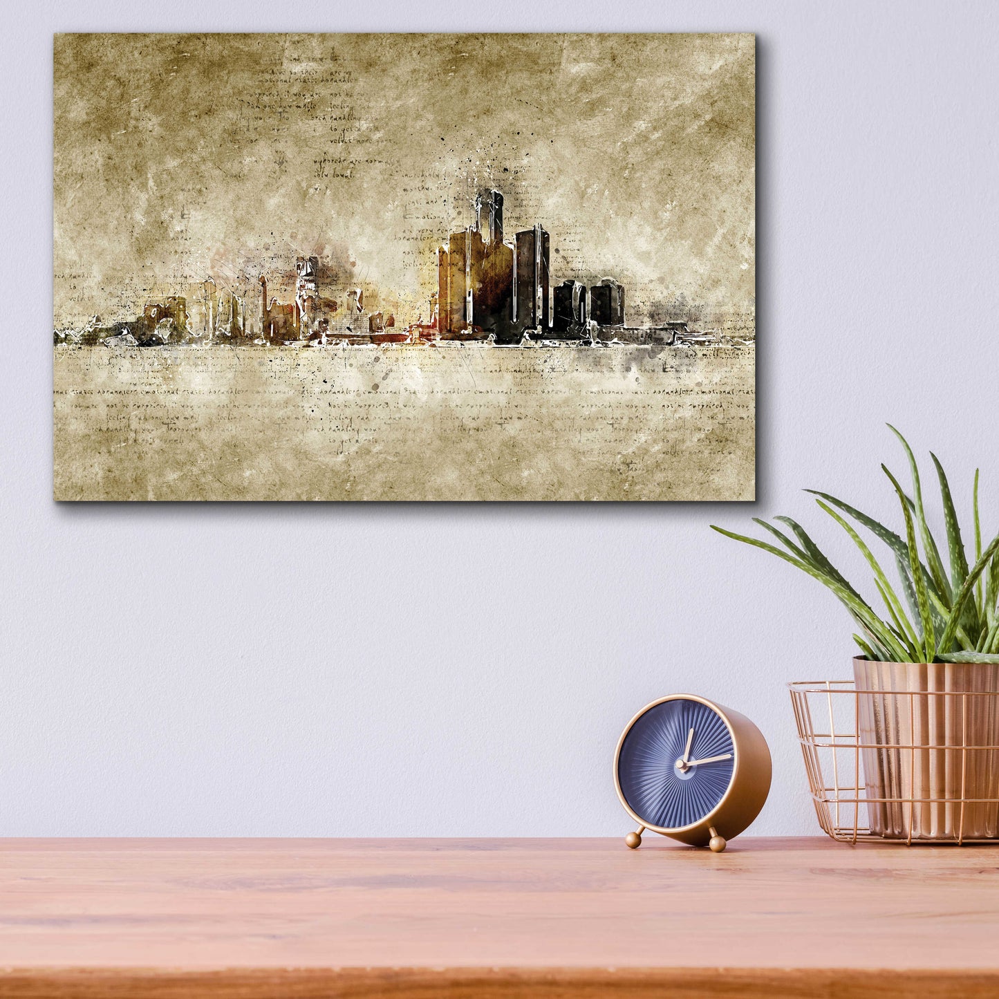 Epic Art 'Detroit' by Incado, Acrylic Glass Wall Art,16x12