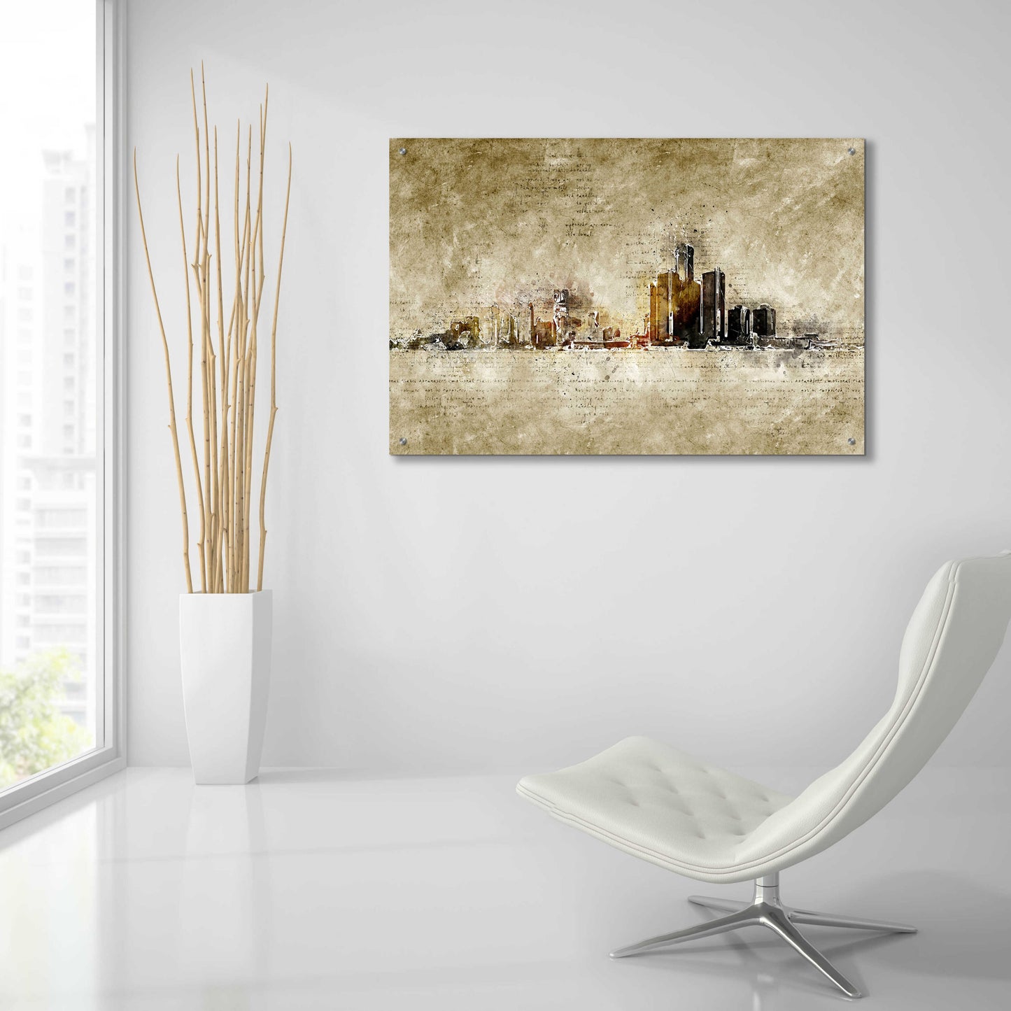 Epic Art 'Detroit' by Incado, Acrylic Glass Wall Art,36x24