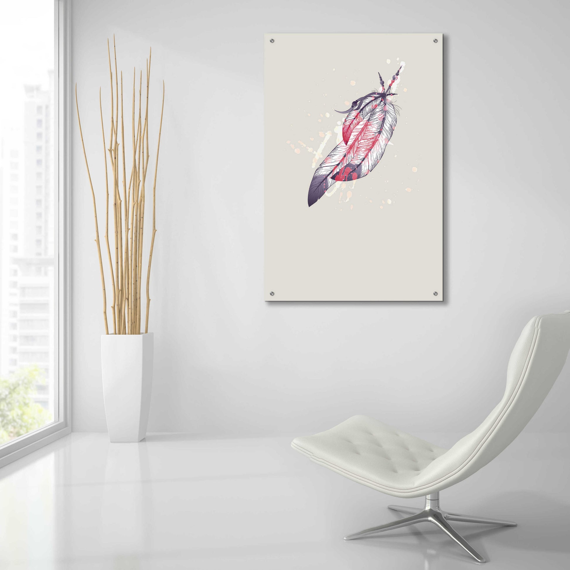 Epic Art 'Eagle Feather I' by Incado, Acrylic Glass Wall Art,24x36