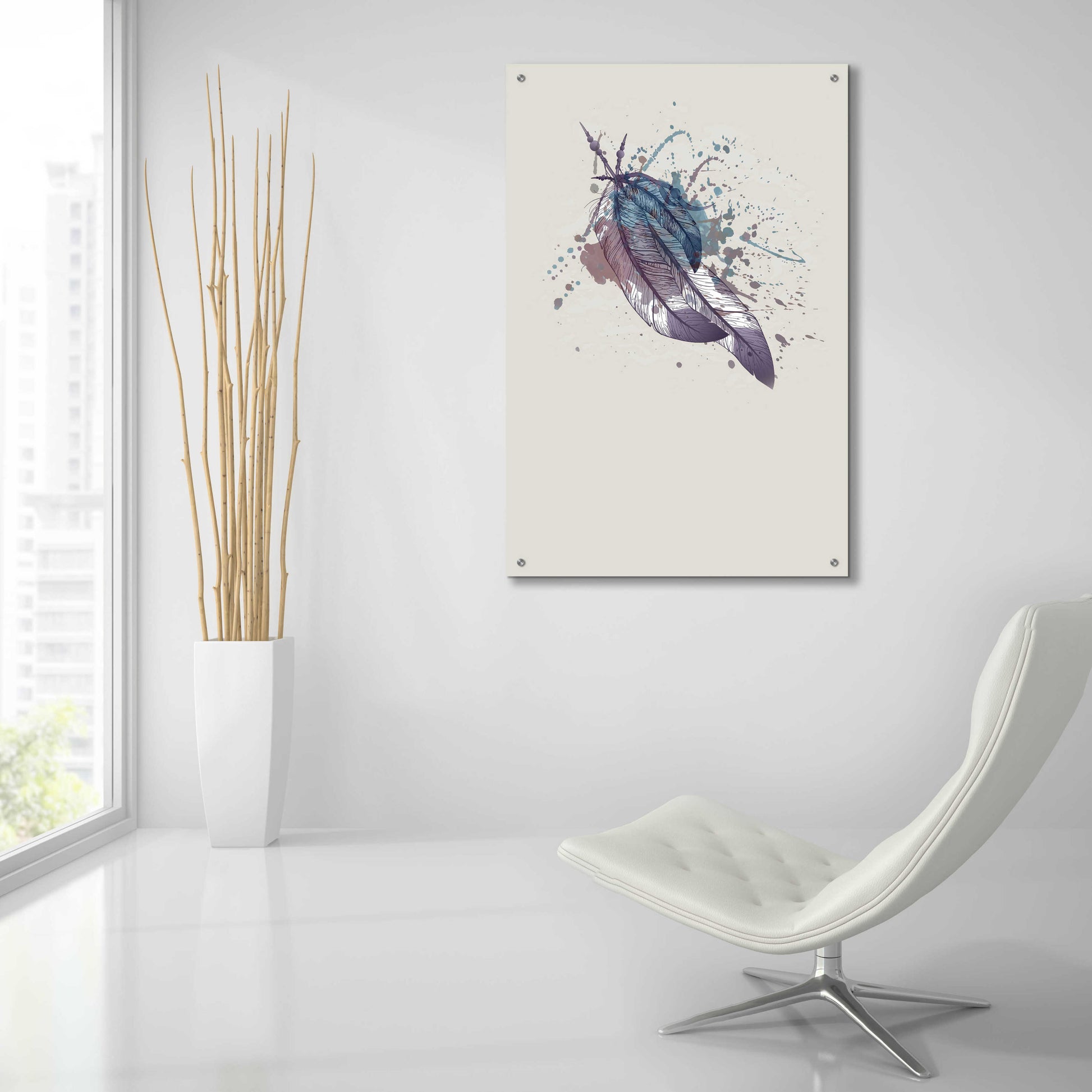 Epic Art 'Eagle Feather II' by Incado, Acrylic Glass Wall Art,24x36