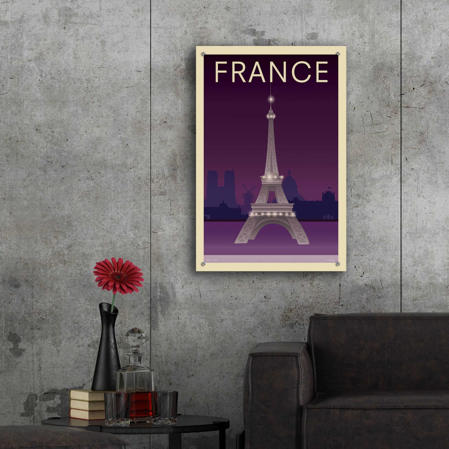 Epic Art 'Eiffel Tower' by Incado, Acrylic Glass Wall Art,24x36