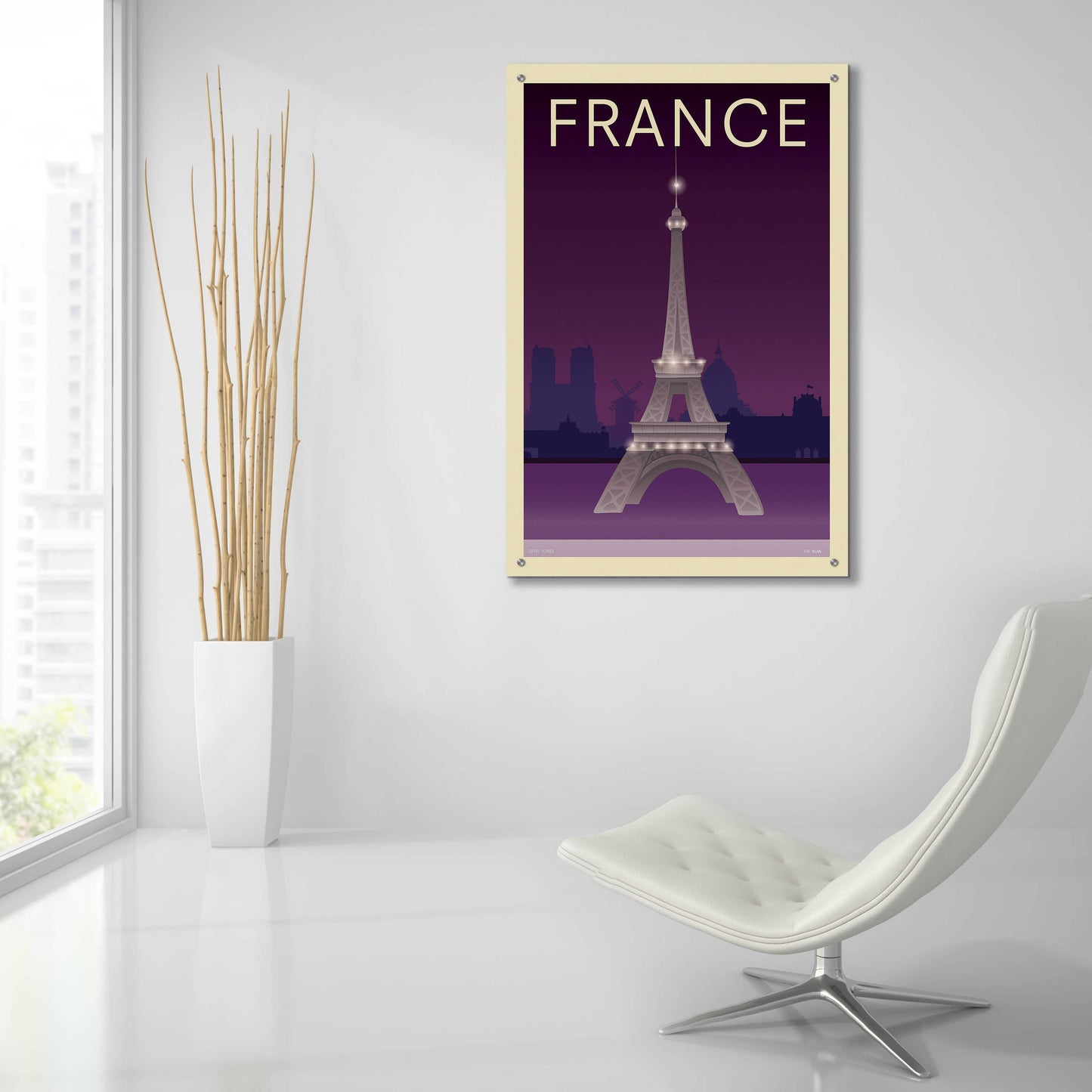 Epic Art 'Eiffel Tower' by Incado, Acrylic Glass Wall Art,24x36