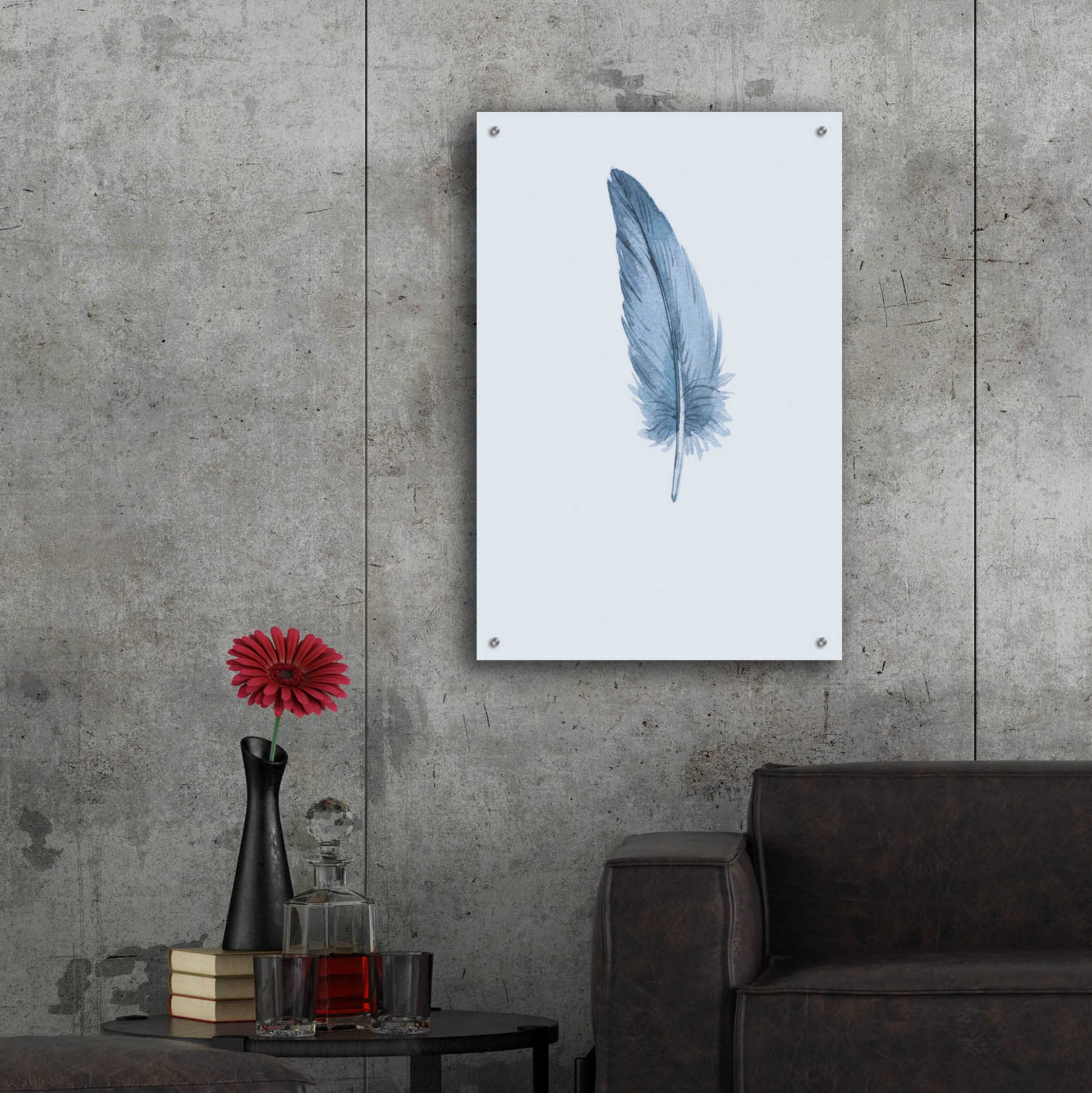 Epic Art 'Feather 1' by Incado, Acrylic Glass Wall Art,24x36