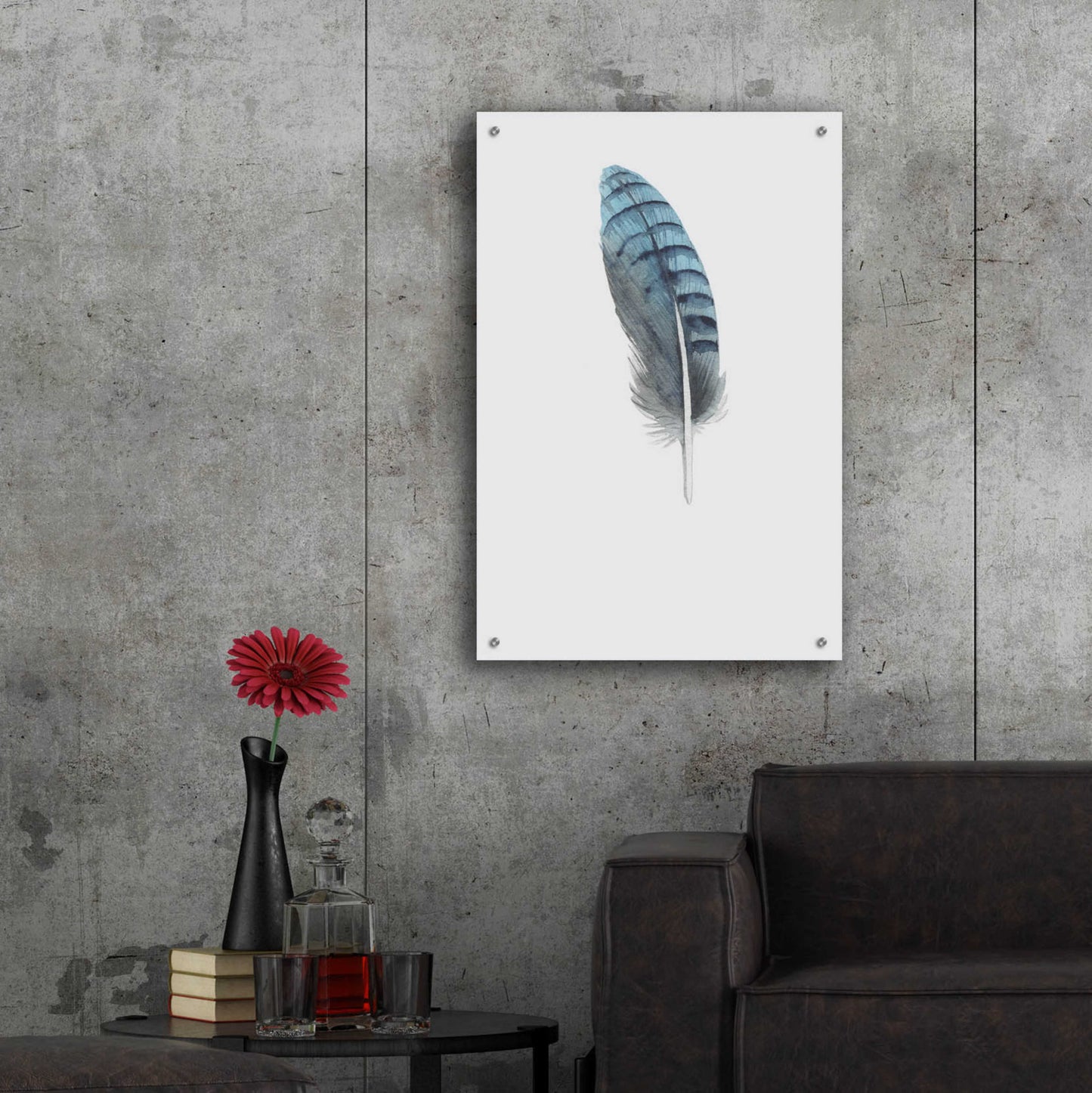 Epic Art 'Feather 2' by Incado, Acrylic Glass Wall Art,24x36