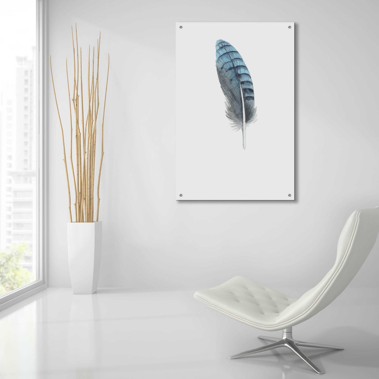 Epic Art 'Feather 2' by Incado, Acrylic Glass Wall Art,24x36