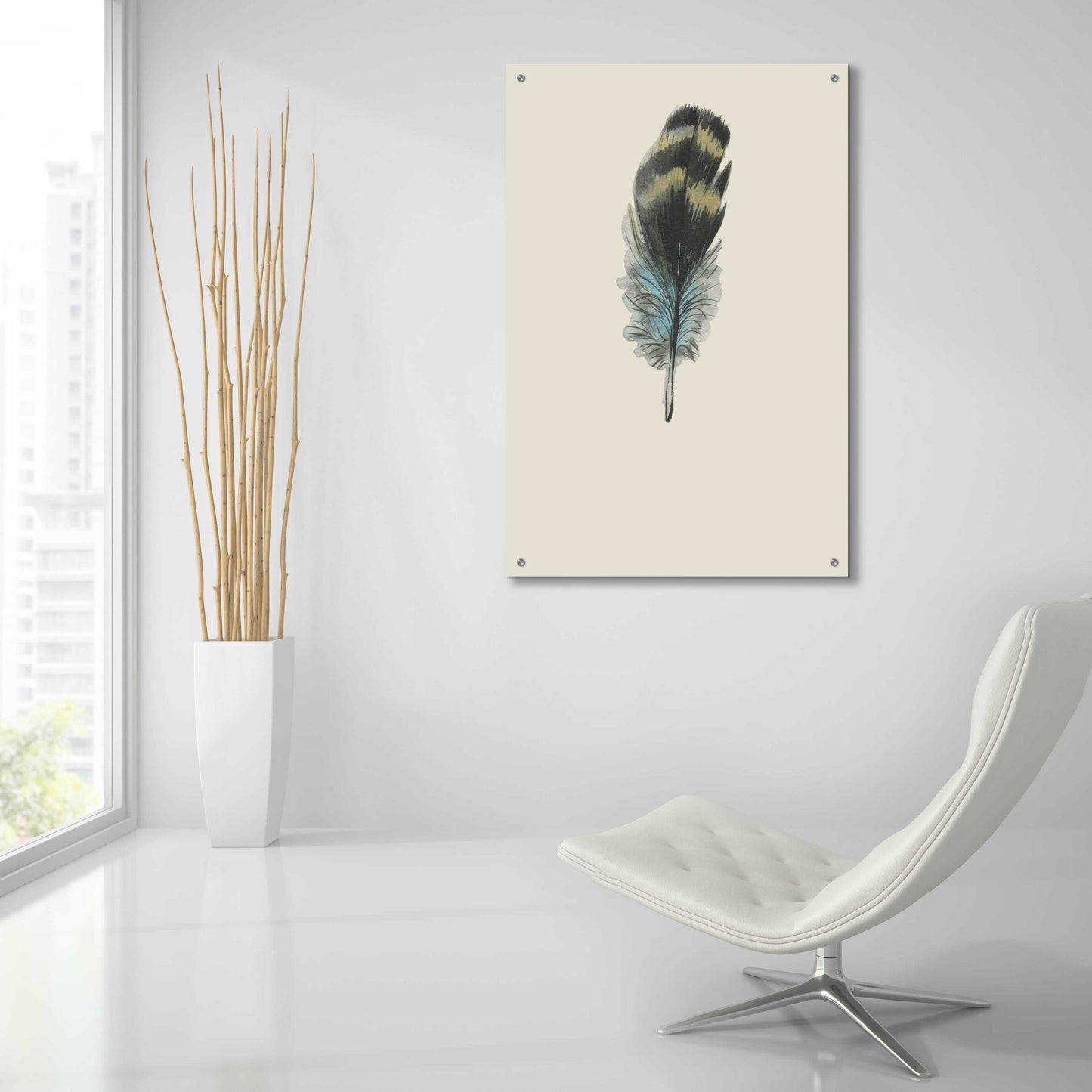 Epic Art 'Feather 3' by Incado, Acrylic Glass Wall Art,24x36